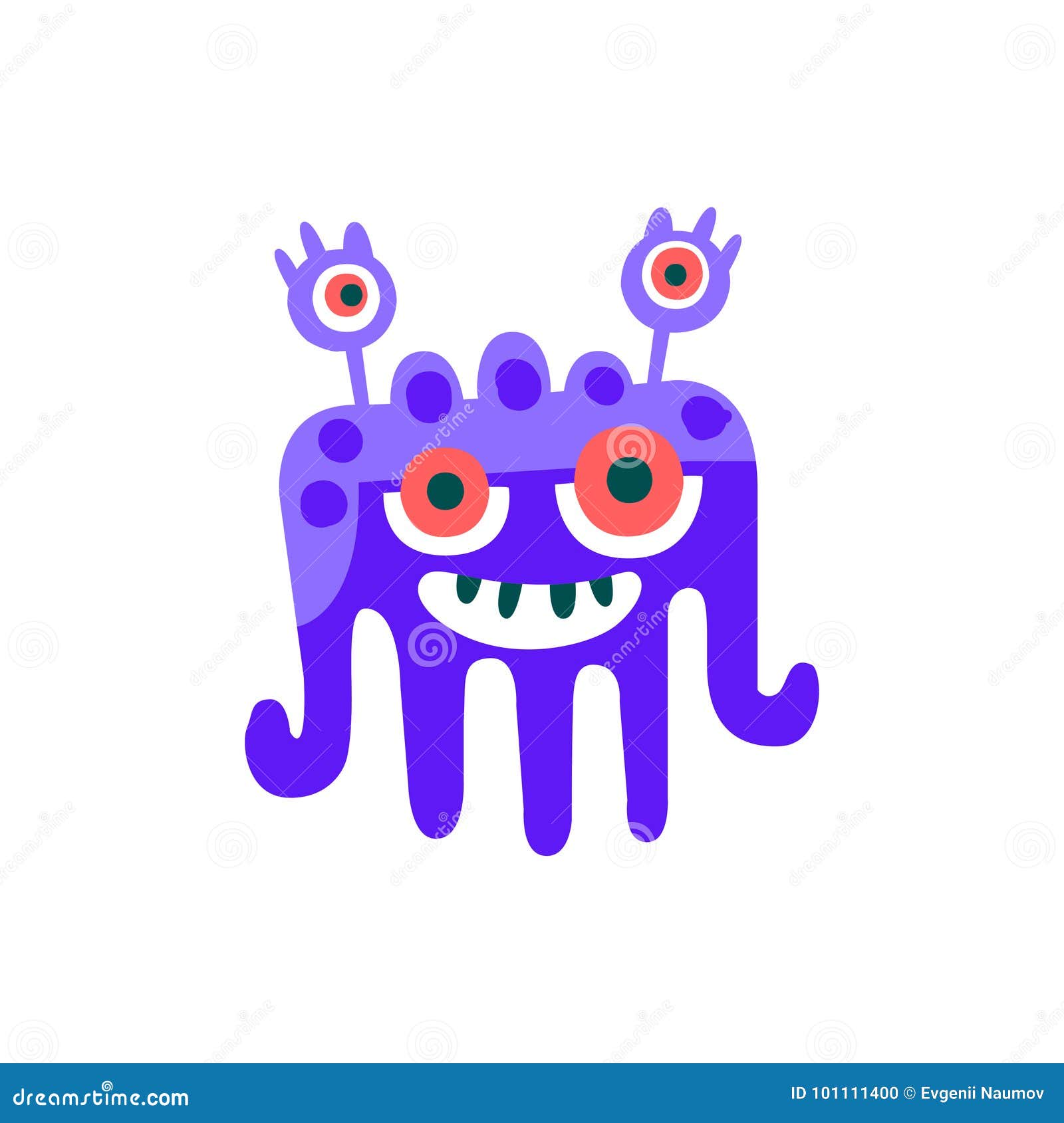 Desenho Animado, Criatura Alienígena Azul Engraçada Com Duas Antenas  Ilustração do Vetor - Ilustração de criatura, fome: 194587282