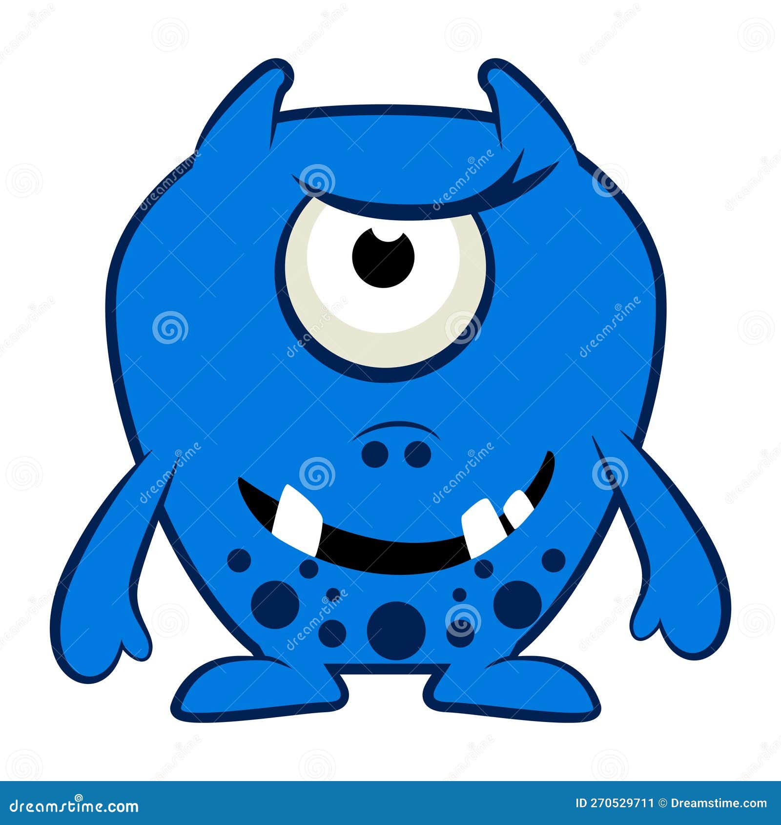 Desenho de monstro azul fofo - Fotos de arquivo #28011989