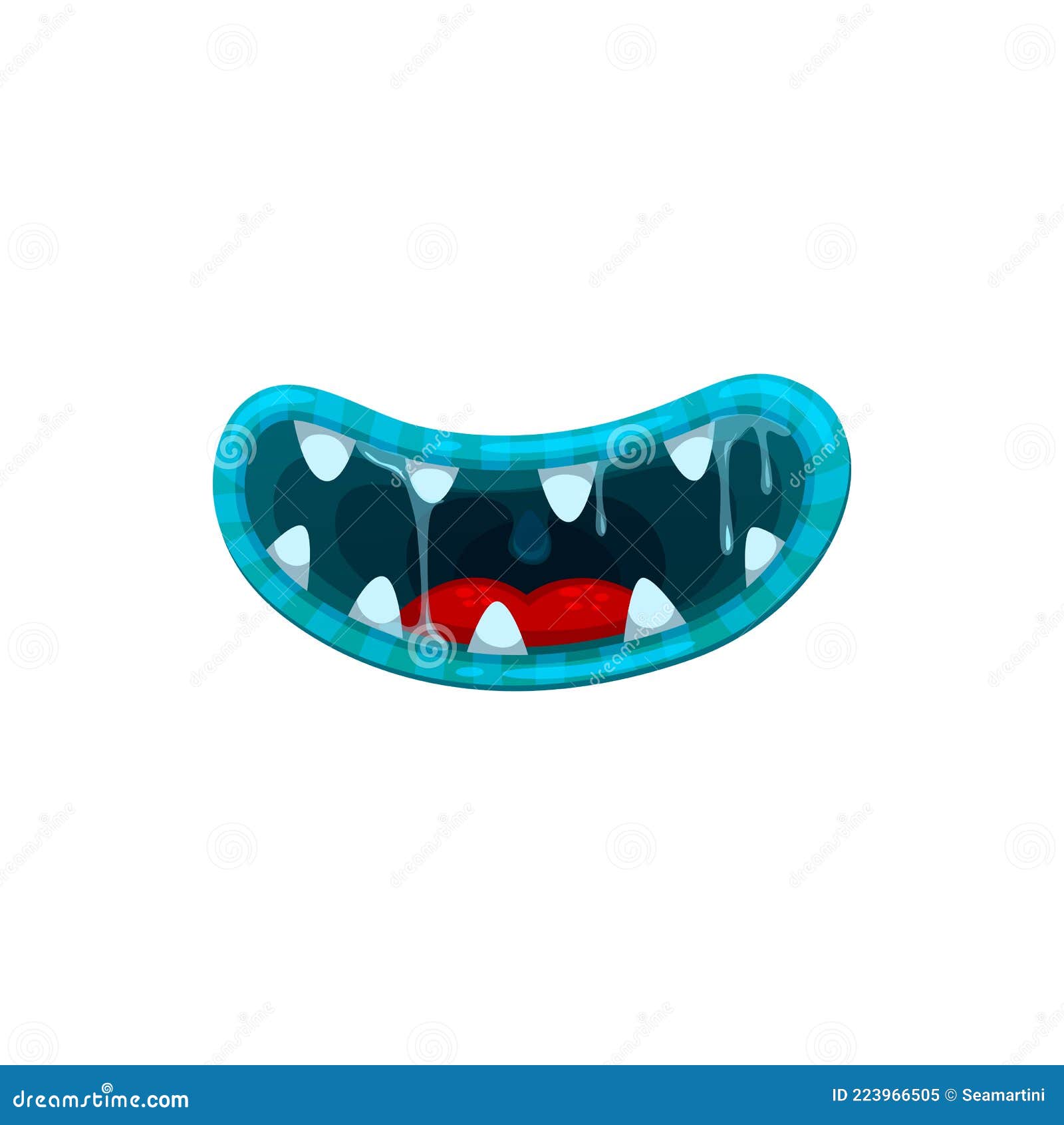 Boca Monstro Ícone Vetor Sorridente Mandíbulas Assustadoras Sorrir Com  Dentes imagem vetorial de Seamartini© 458119452