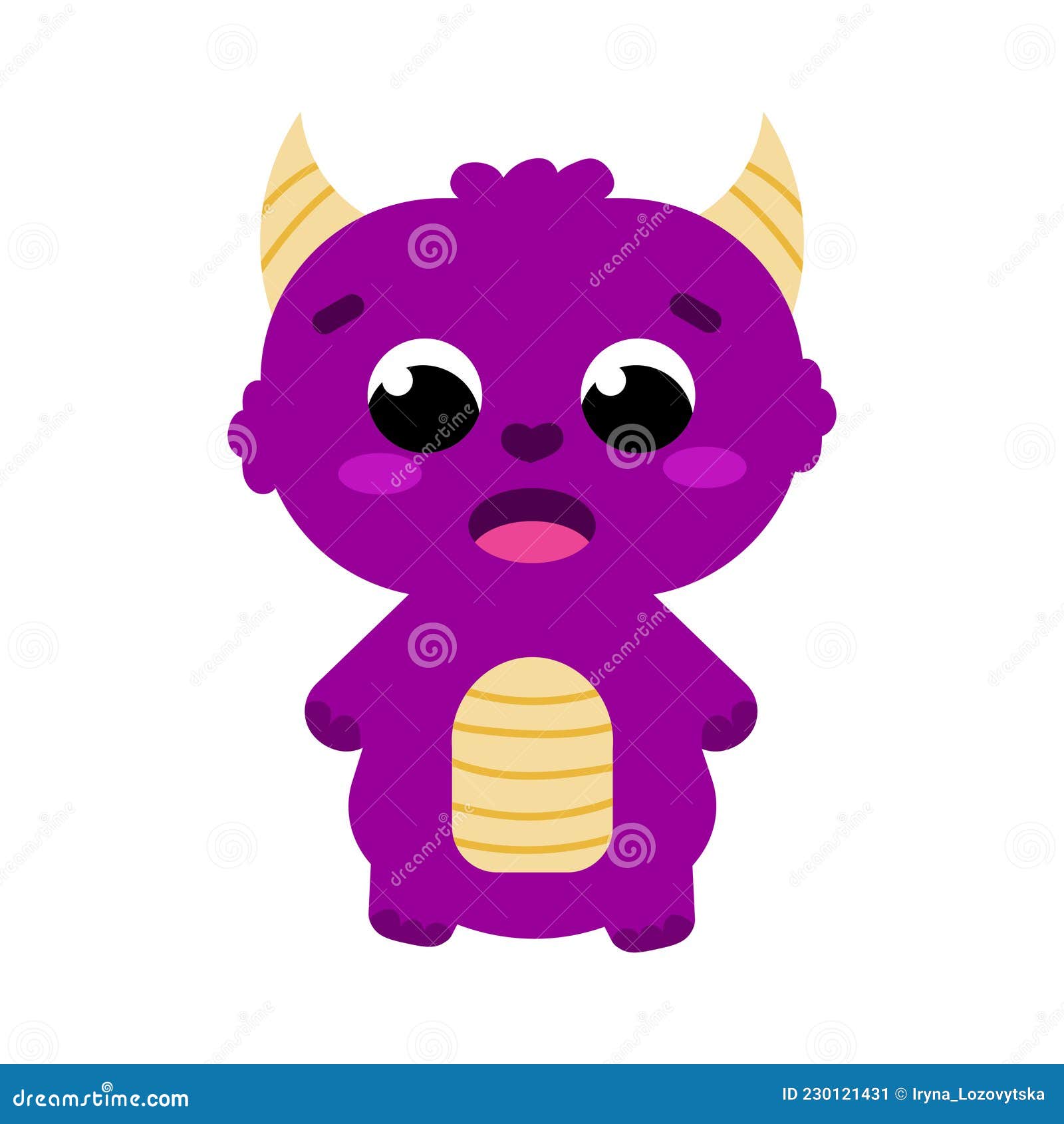 Desenhos animados engraçados roxo personagem monstro alienígena