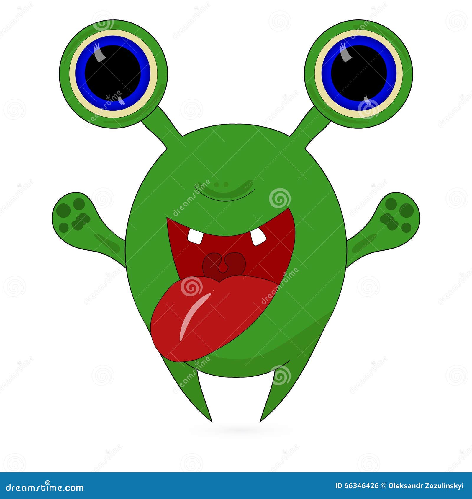 Personagem de desenho animado de monstro alienígena roxo peludo