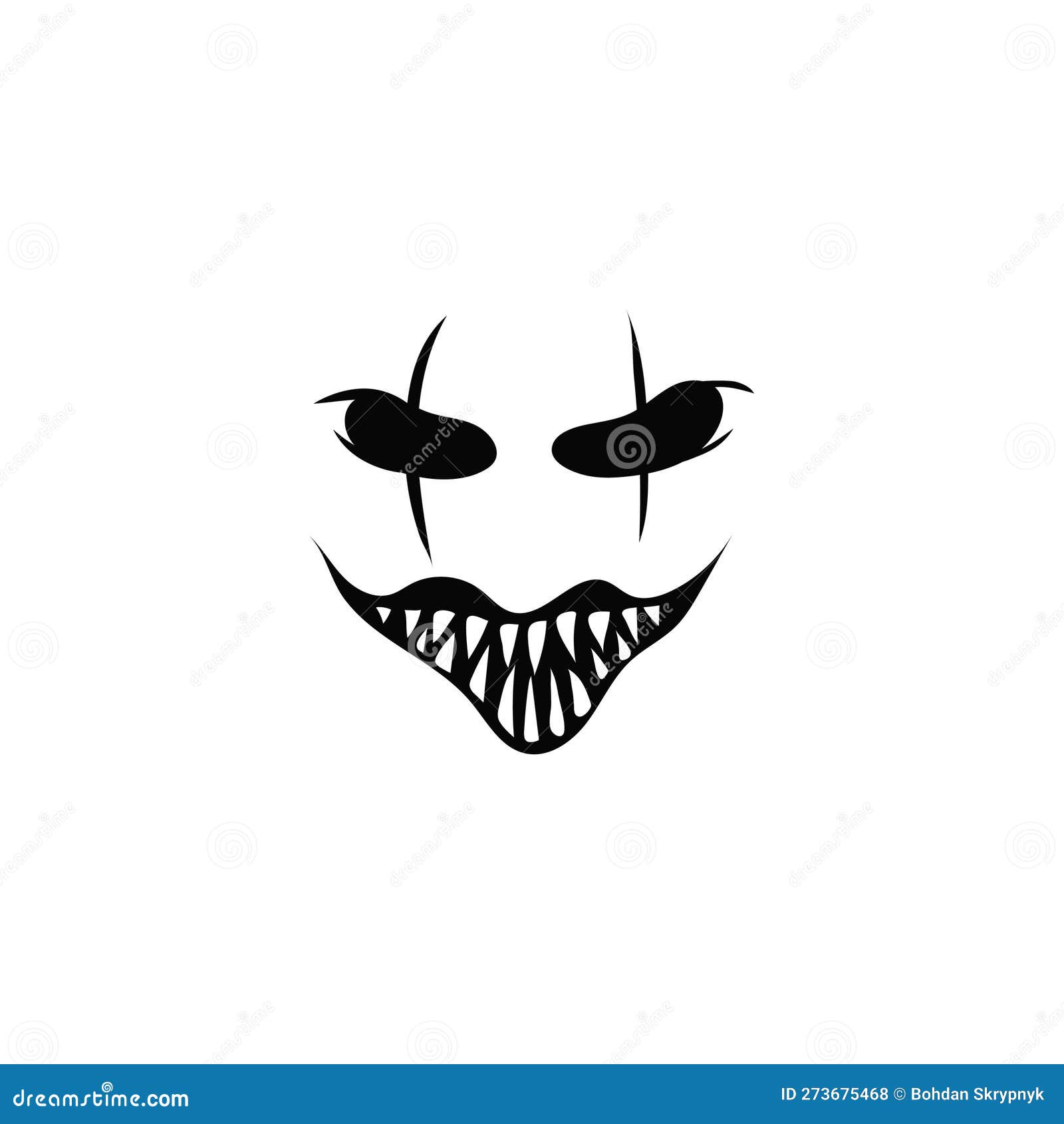 Vetores de Cara De Halloween Rostos Sorridentes Assustadores Boca Com Ponto  É Costurado Em Fundo Preto Design Plano De Fantasma Monstro Coringa Mal  Conceito De Halloween Ilustração Vetorial e mais imagens de