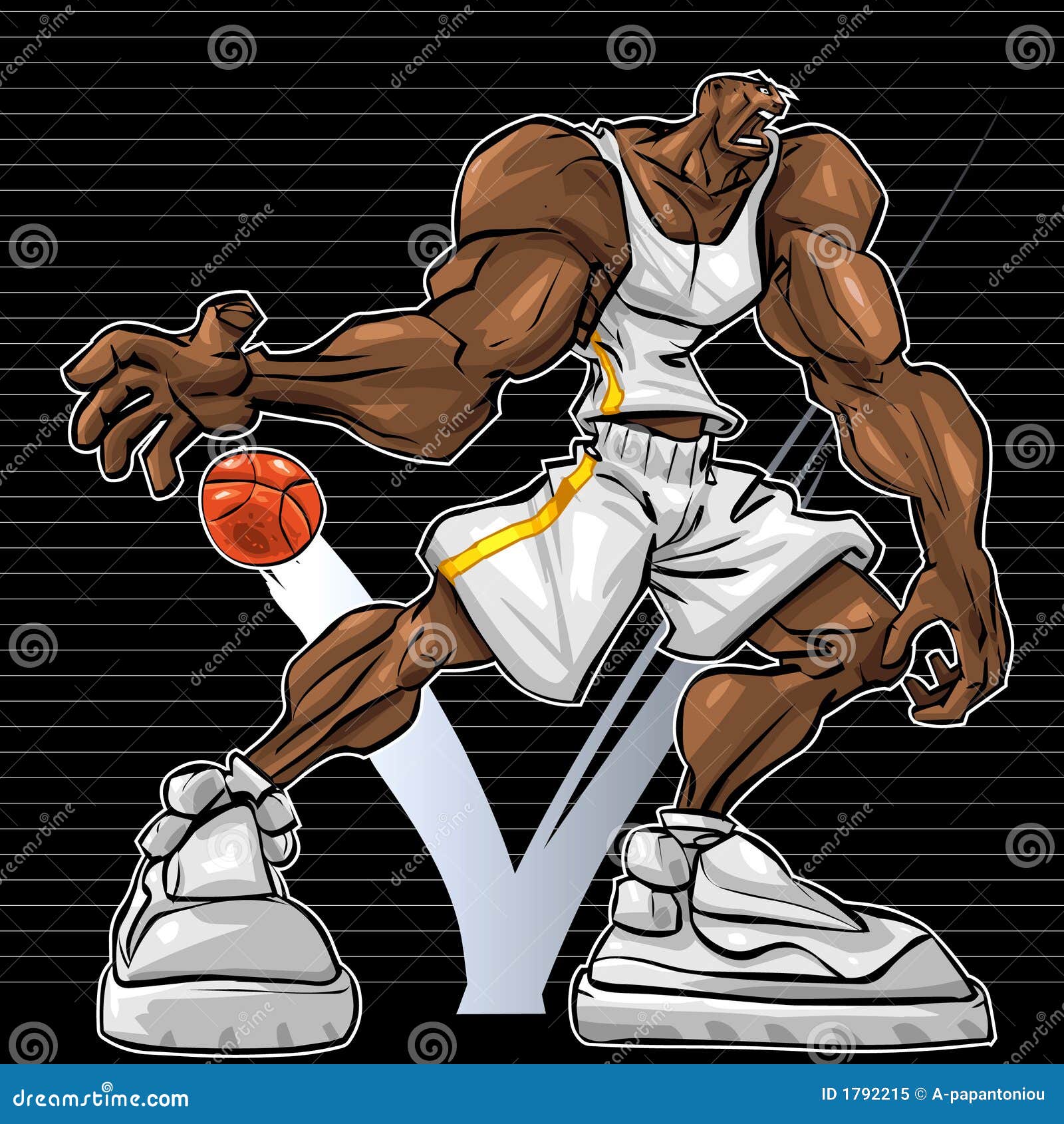 Monstruo de NBA stock de ilustración. Ilustración de velocidad 1792215