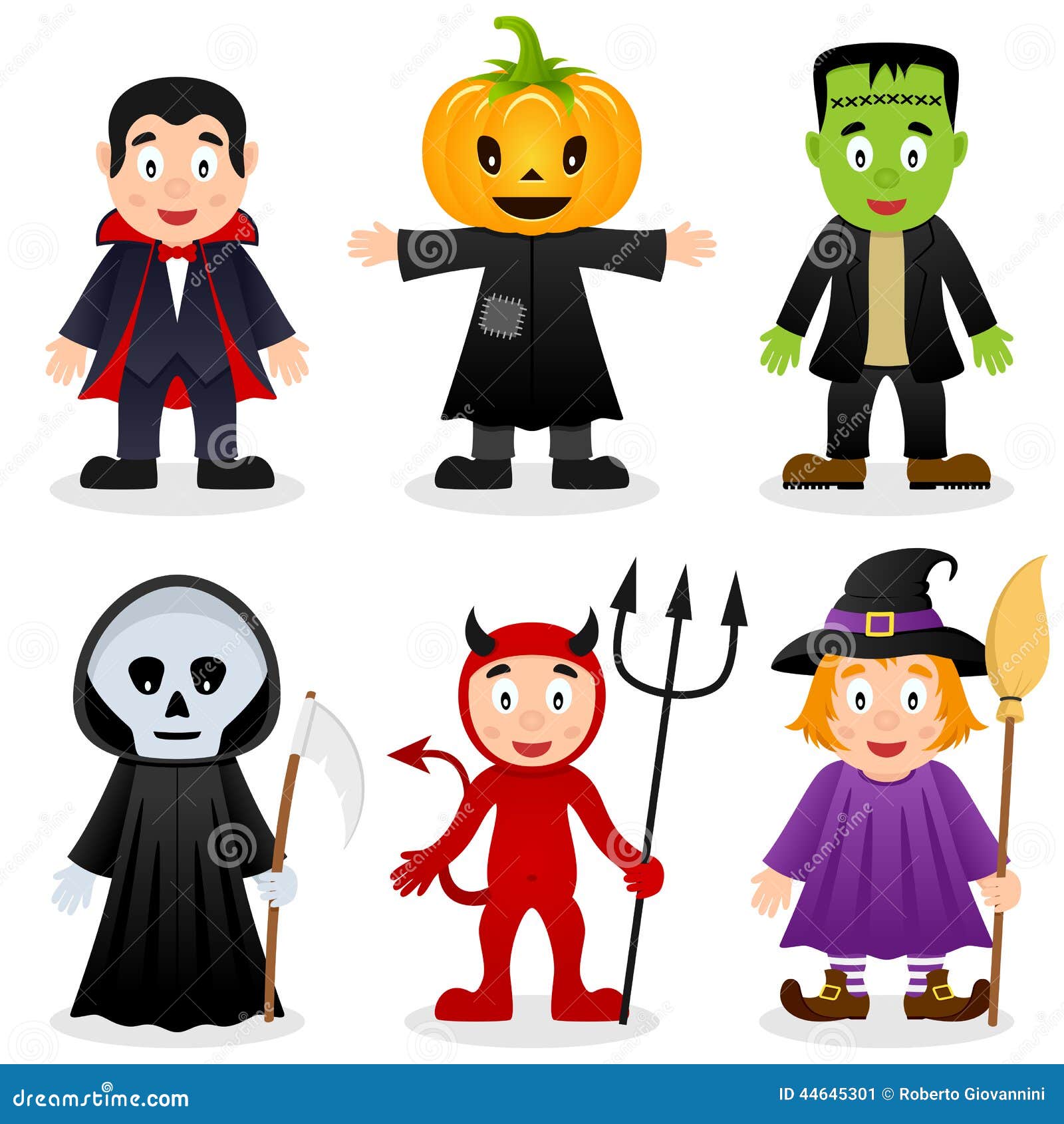 Monstruos De La Historieta De Halloween Fijados Ilustración del Vector -  Ilustración de cuenta, lindo: 44645301