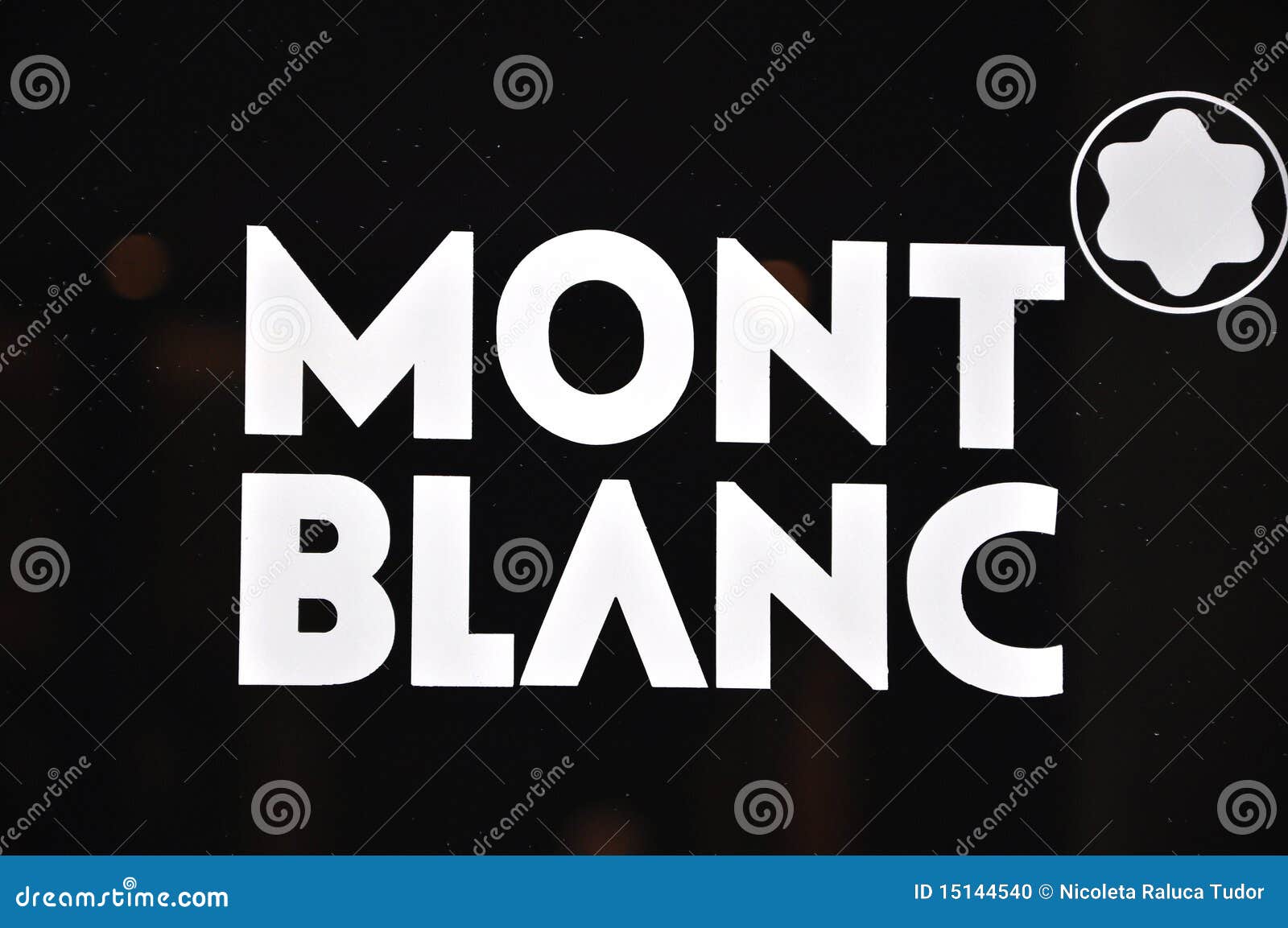 Mont Blanc brand logo editorial image. Illustration of corporate