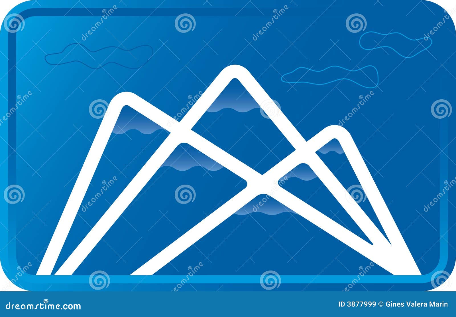 Montaña Azul (vector) Imágenes de archivo libres de regalías - Imagen