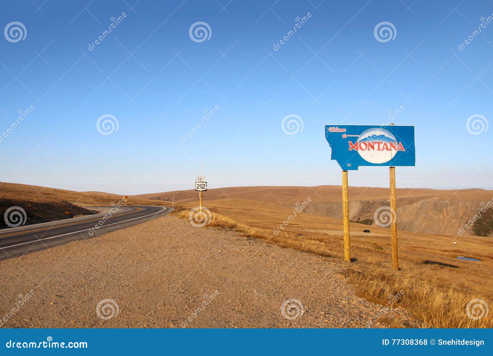 Montana border editorial stock photo. Image of crossing 77308368