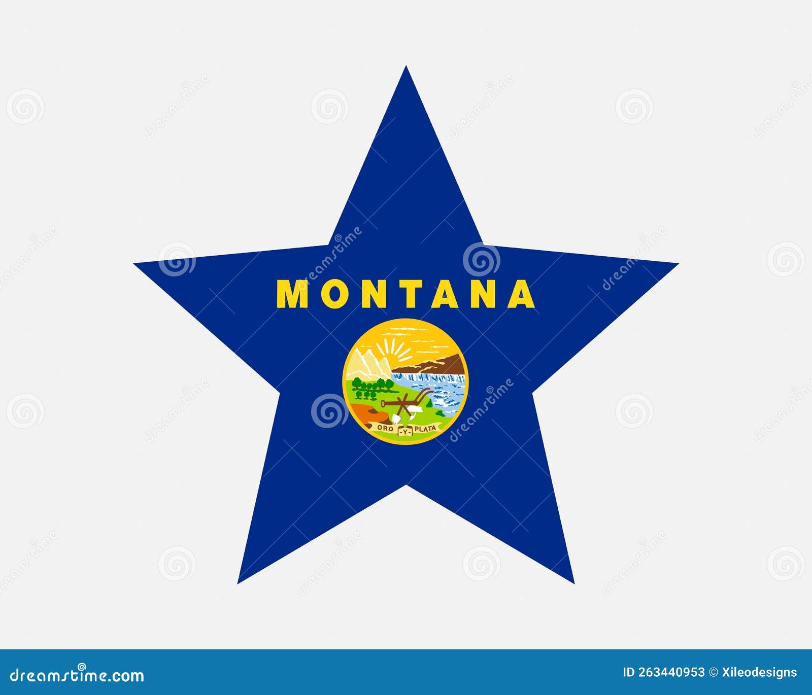 montana star flag. mt usa five point star  state flag. montanan us banner icon  