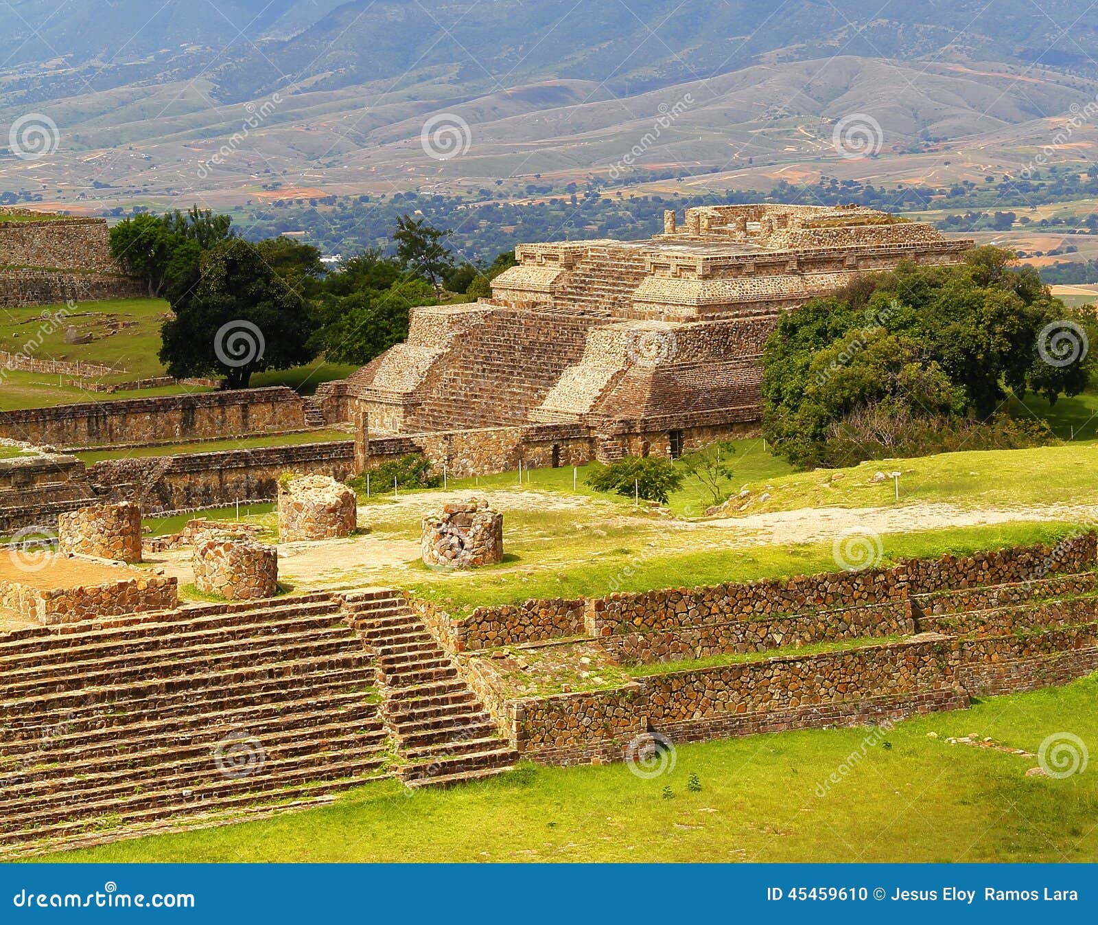 monte alban pyramids in oaxaca mexico vi