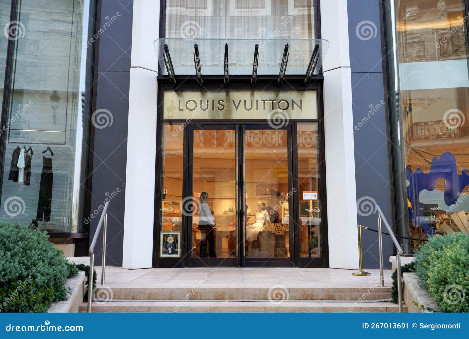 MONTE CARLO, MONACO - JUNE 18, 2022: Facade of Louis Vuitton Store