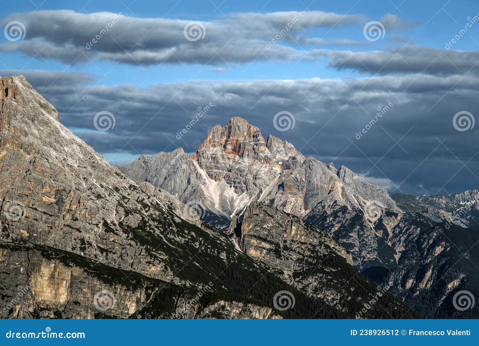 monte rudo in italian dolomite alps, italy, trentino alto adige