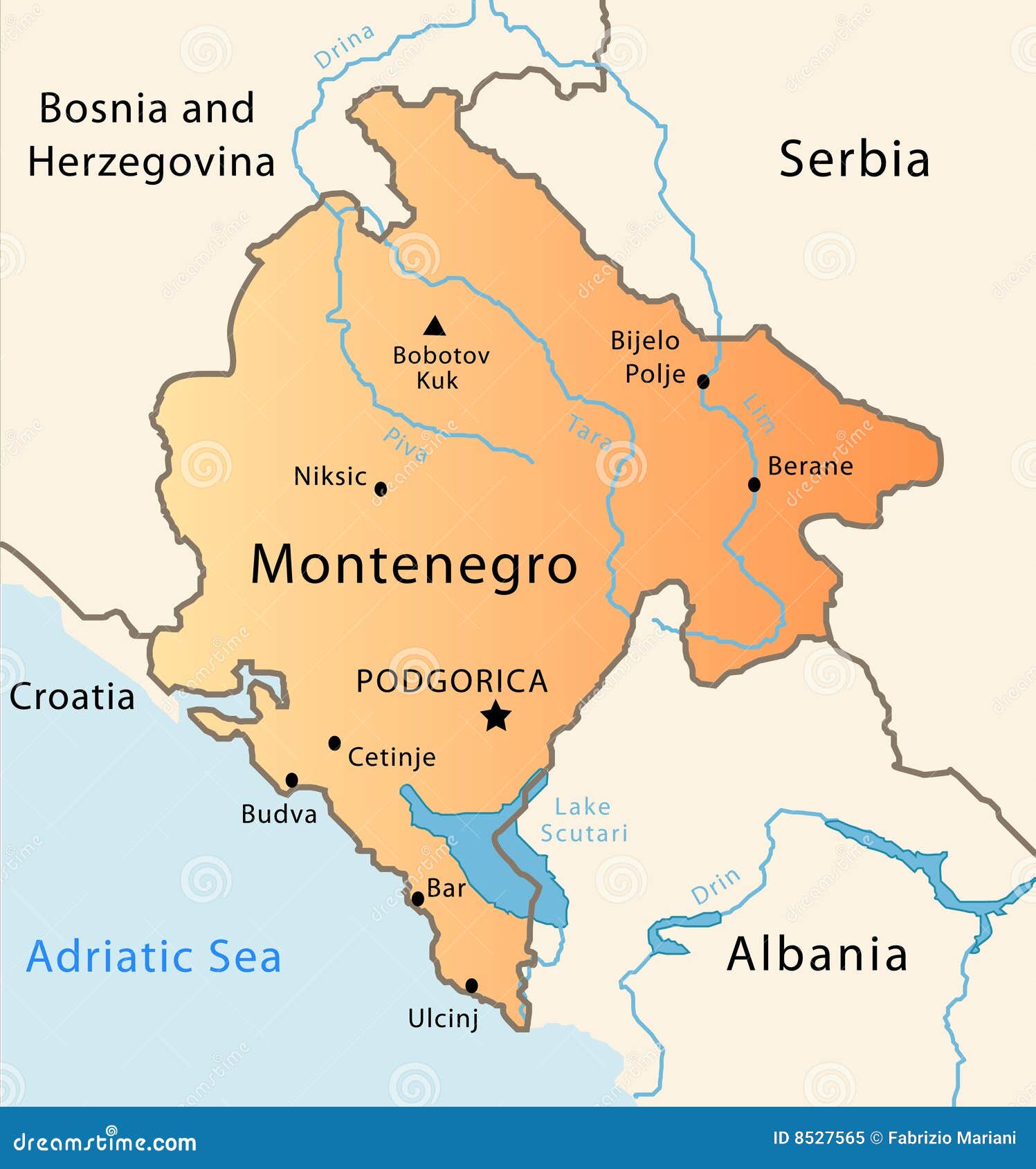 Montenegro Karte Europa : Karte Von Montenegro Freeworldmaps Net