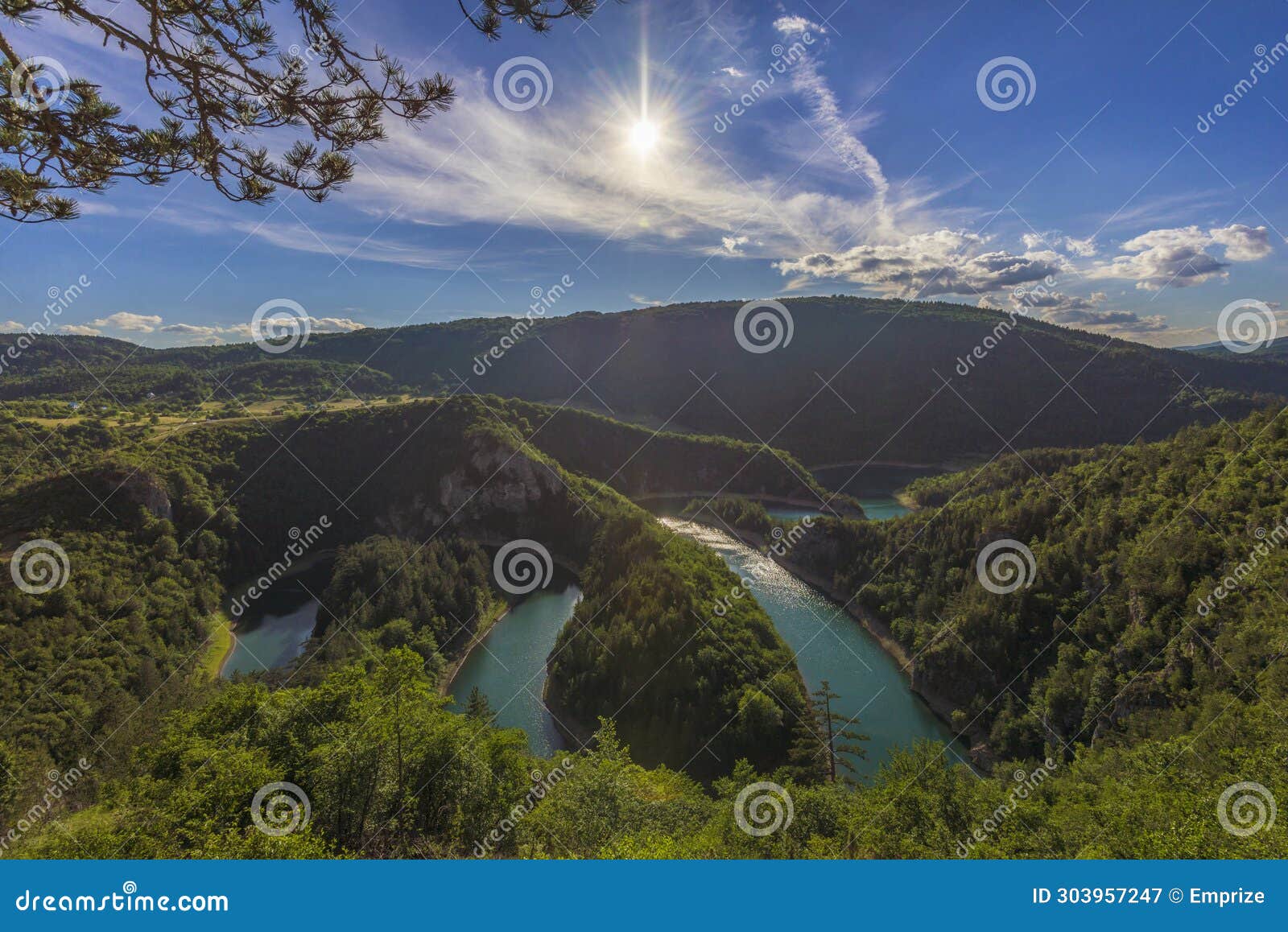 montenegro nature landscape. wonderful view of the meanders of cehotina river