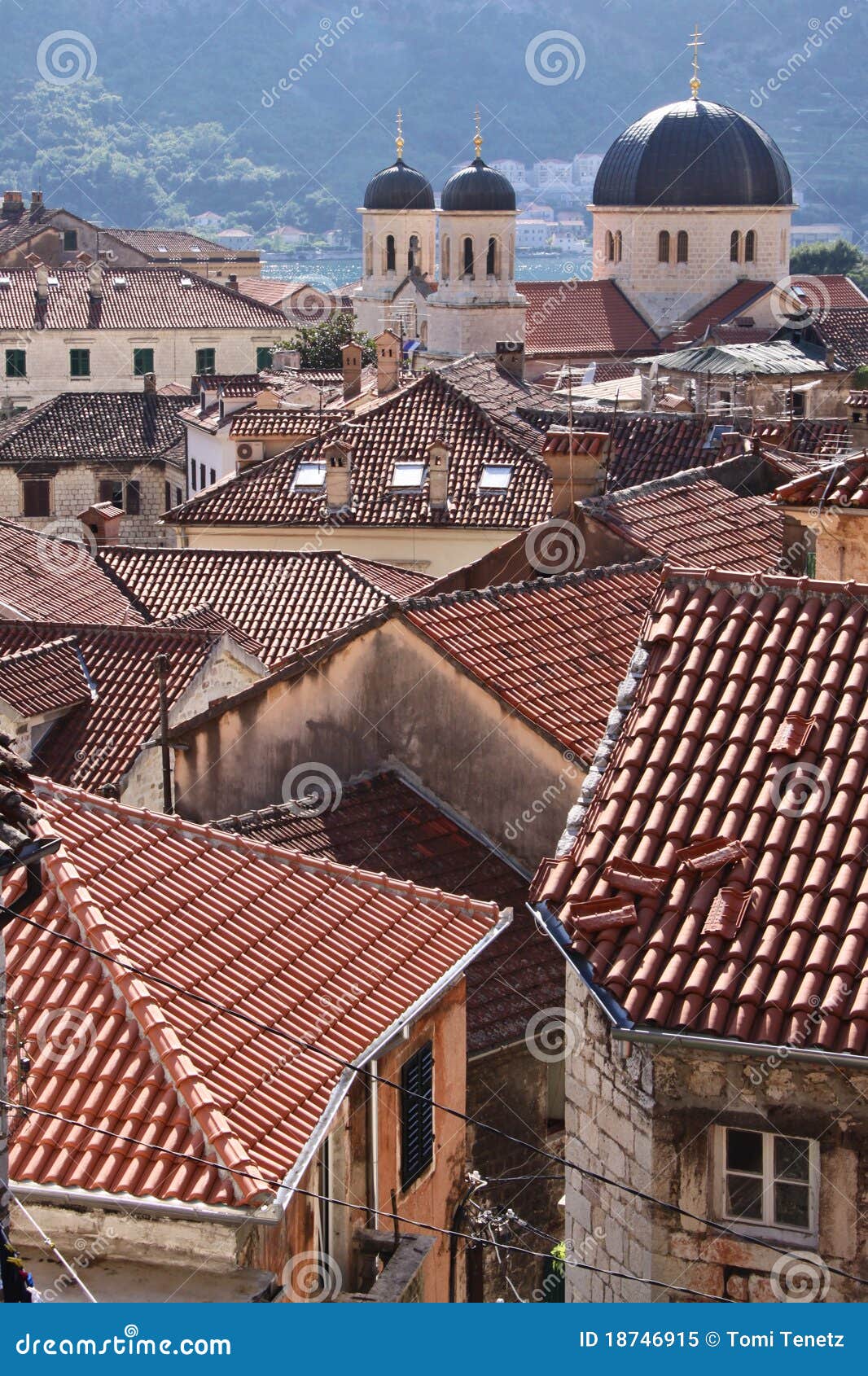 montenegro: roofs of kotor
