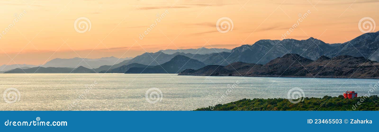 montenegro sunset panorama