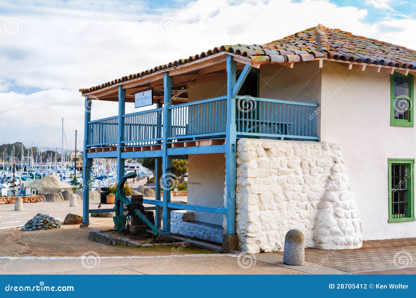 The Monterey Bay Customs House Stock Photo Image of coast, landmark
