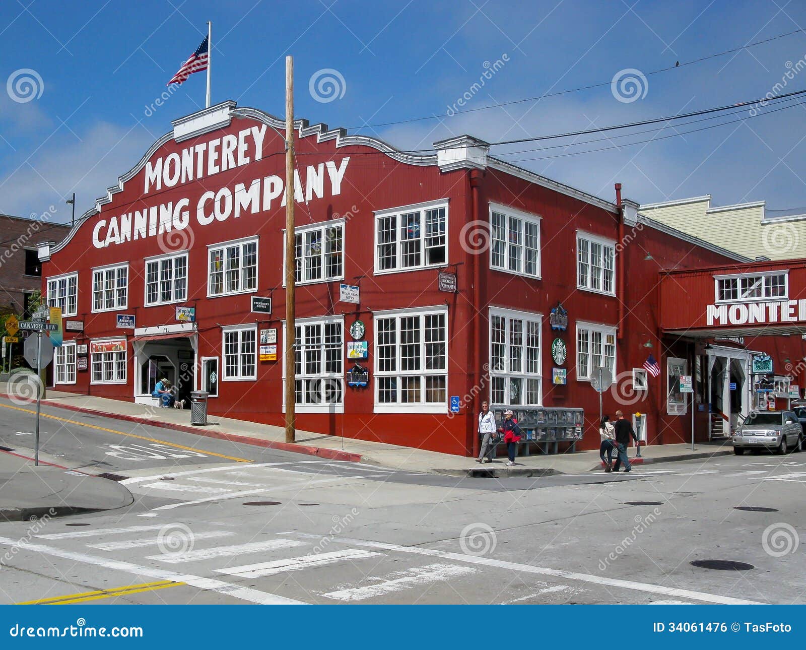 Monterey Sardines Canning Company CA Foto editorial Imagen de rojo
