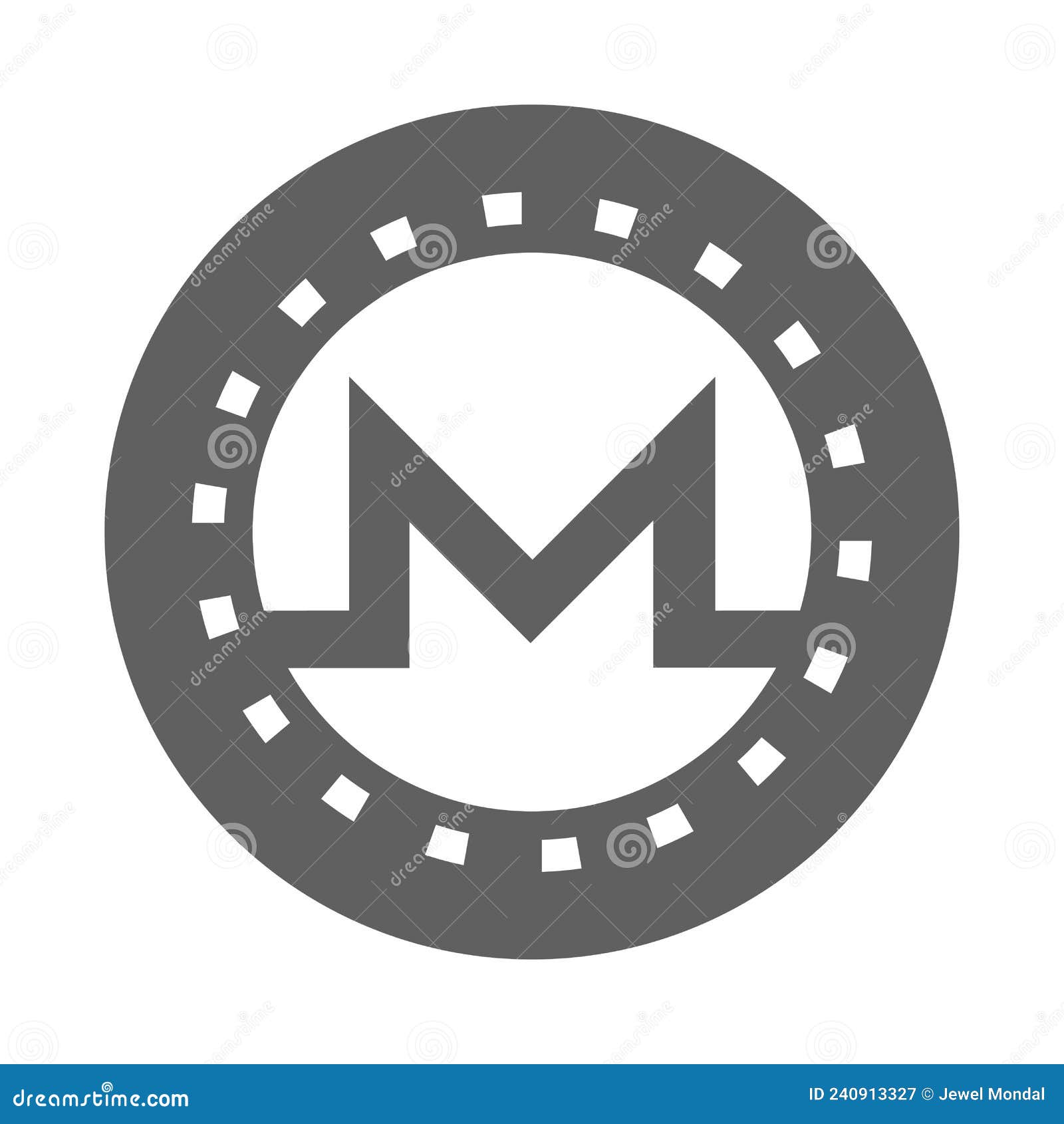 montero, crypto currency icon. gray  sketch.