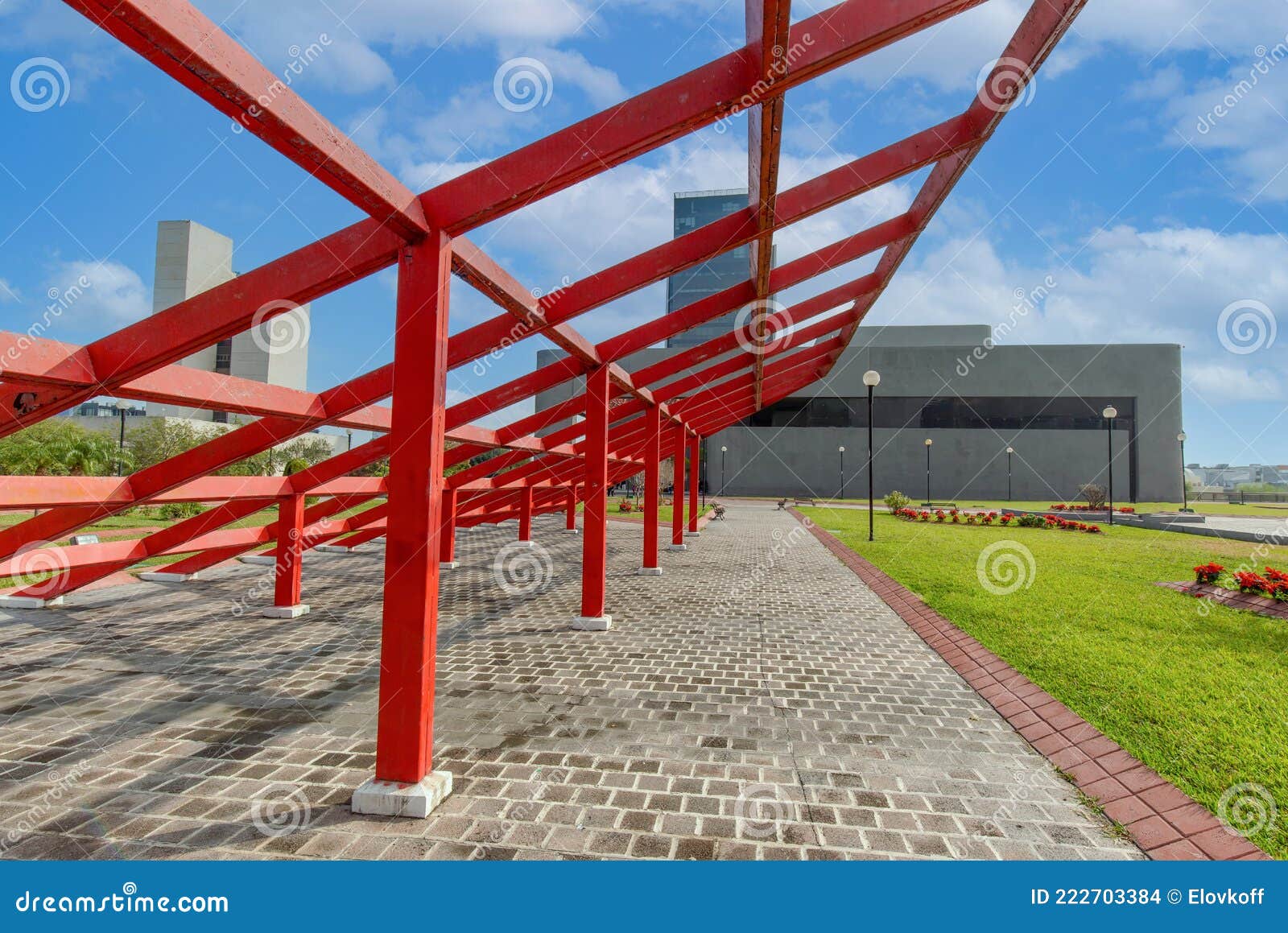 monterrey, landmark macroplaza la gran plaza square in historic city center, the seventh largest plaza in the world