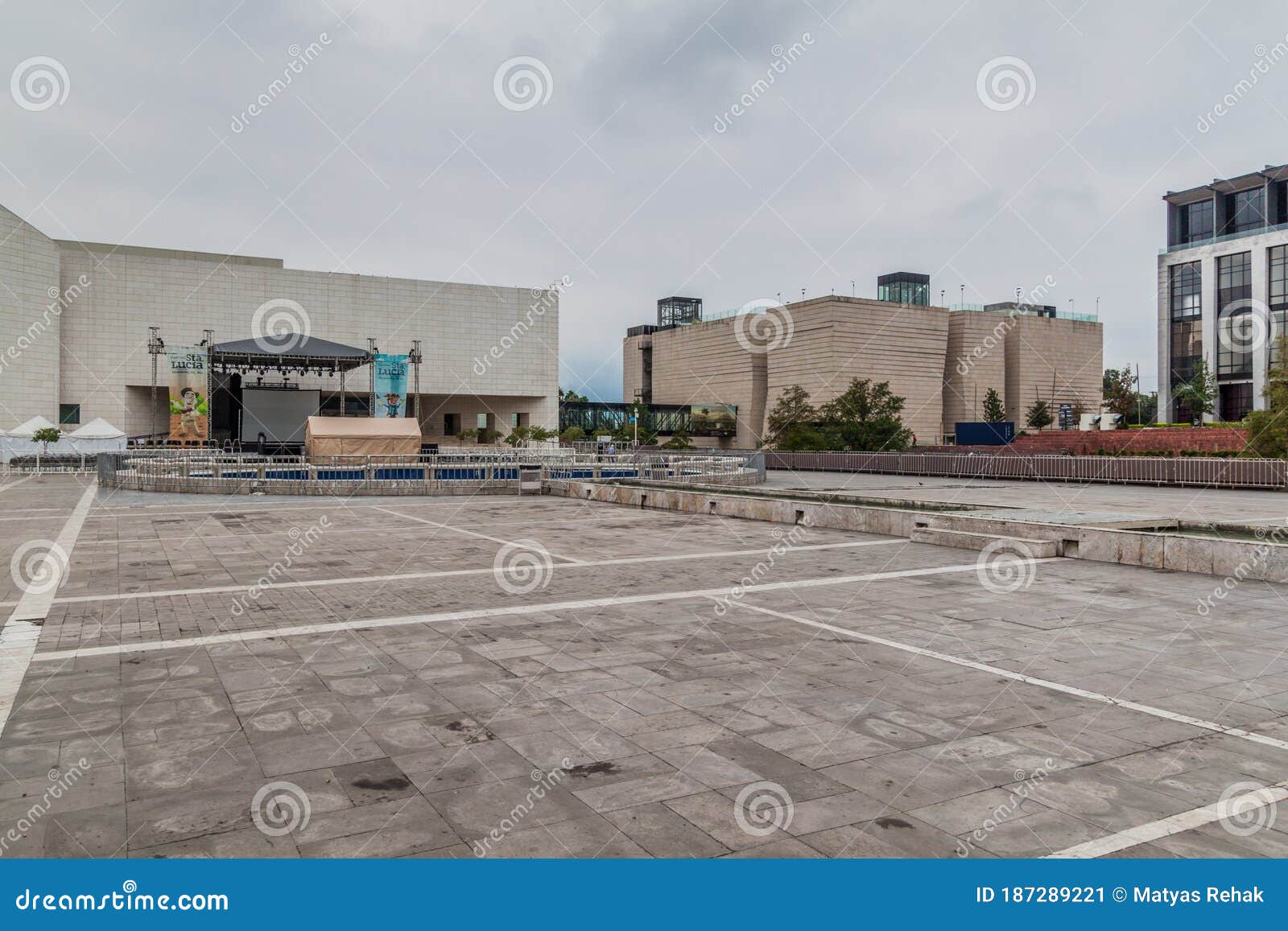 monterrey, mexico - october 2, 2016: view on the macroplaza square in monterre