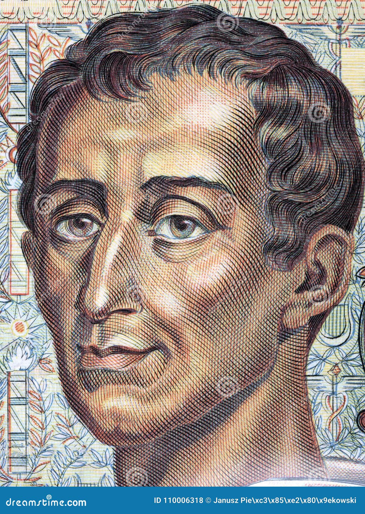 Montesquieu portrait stock photo. Image of franc, letters 110006318