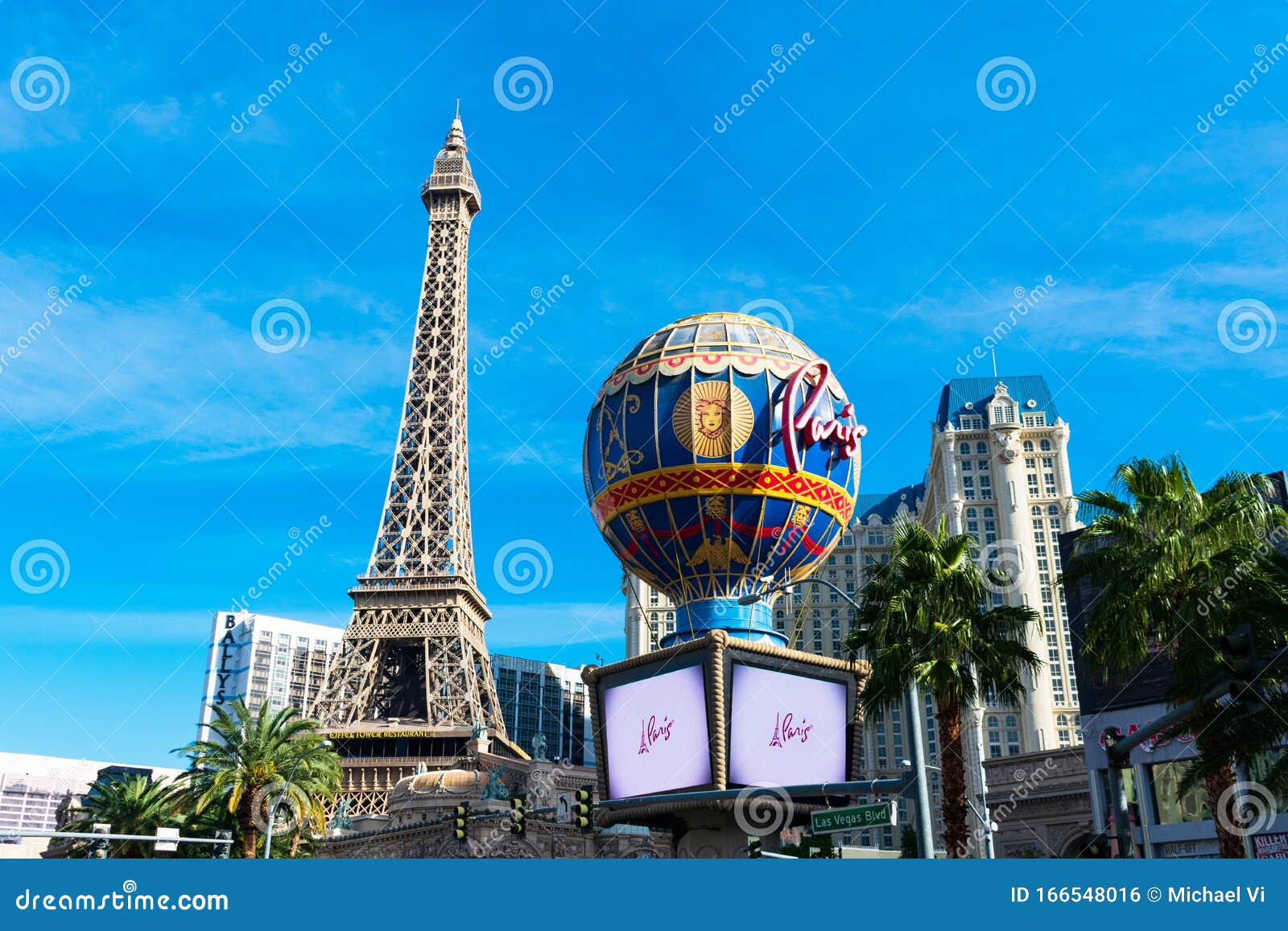 Montgolfier Balloon, Eiffel Tower Replica and French-themed Paris Hotel ...