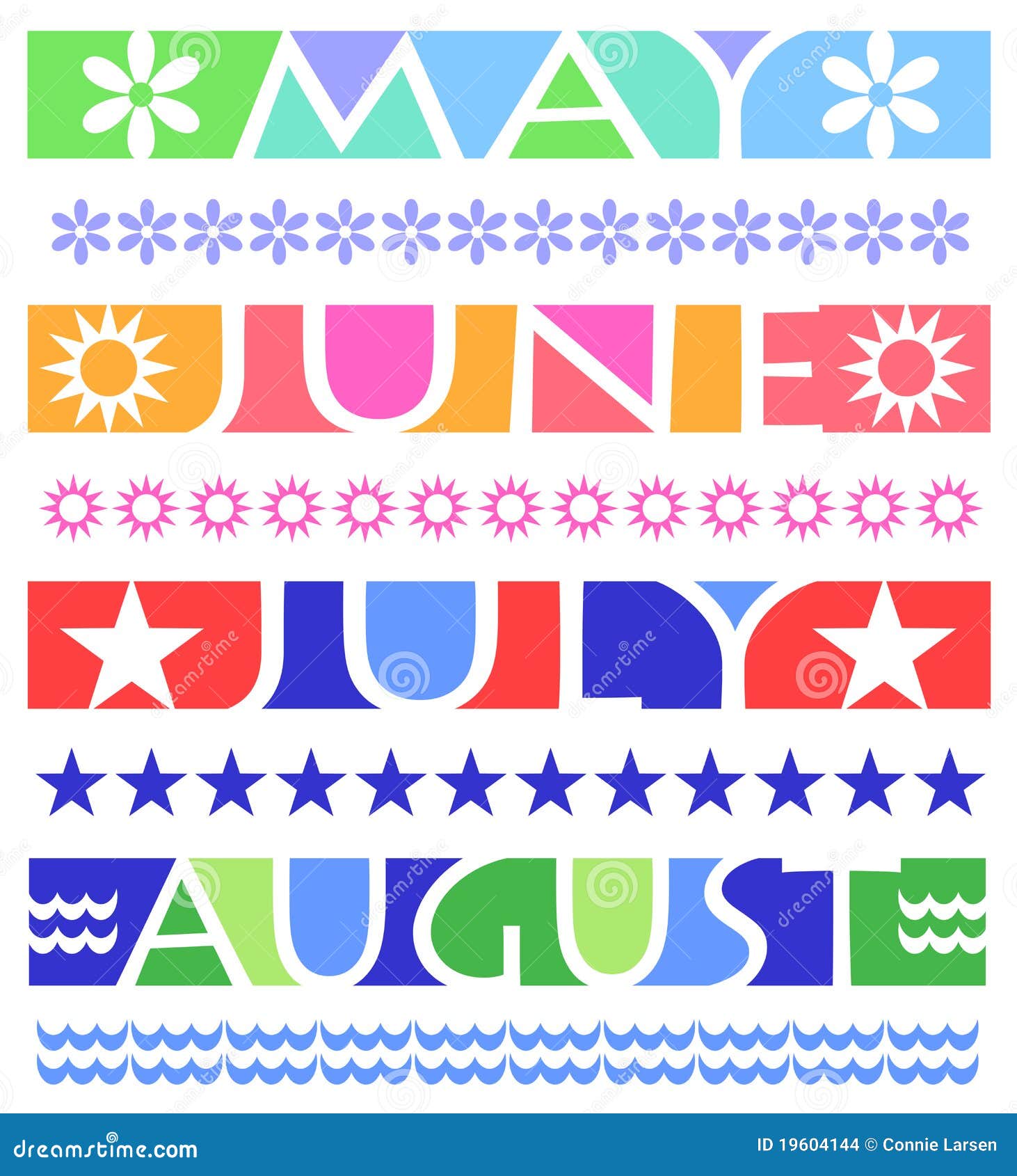 month banners and borders/eps