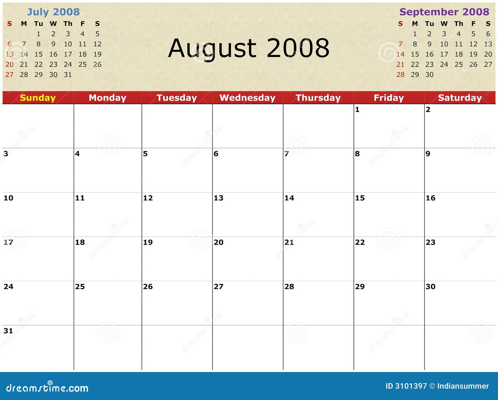 Monthly calendar stock illustration. Illustration of data - 3101397