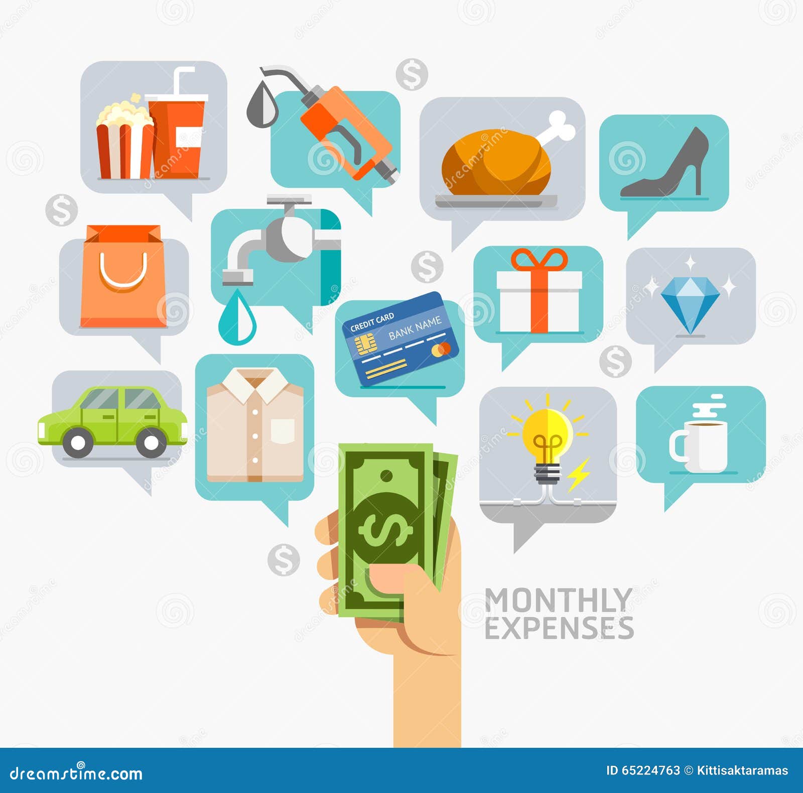 monthly-expenses-conceptual-flat-style-stock-vector-illustration-of