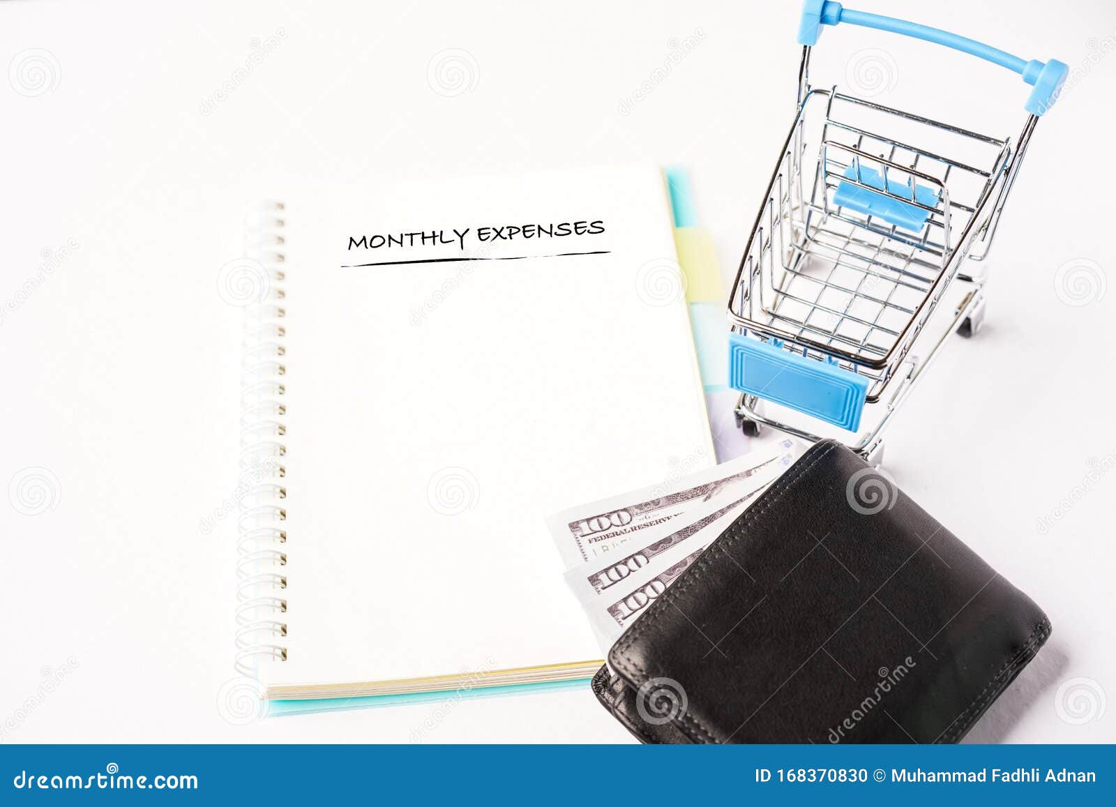 Monthly Expenses Wordings on a Notebook Stock Photo Image of home