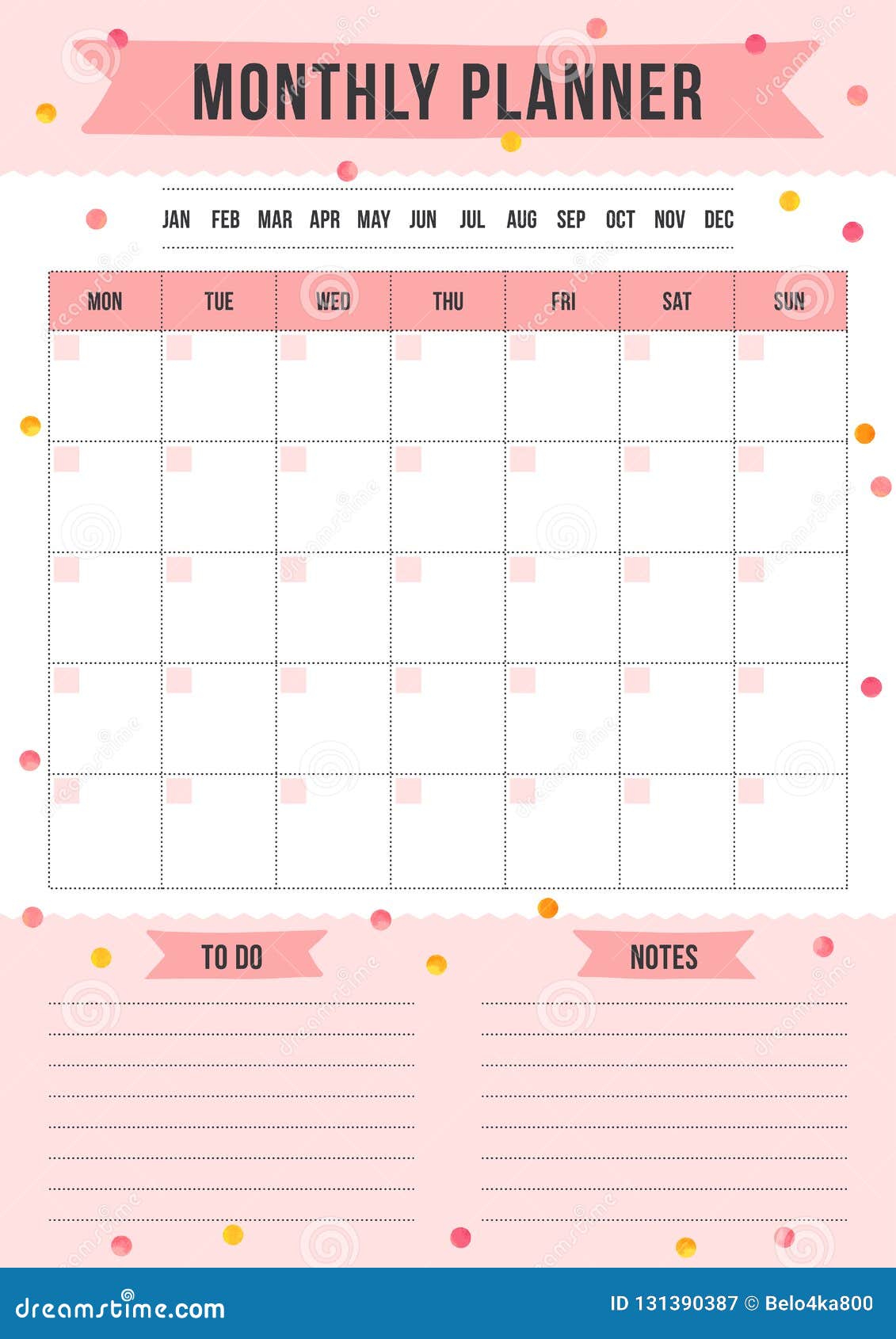 Month Planner Template from thumbs.dreamstime.com