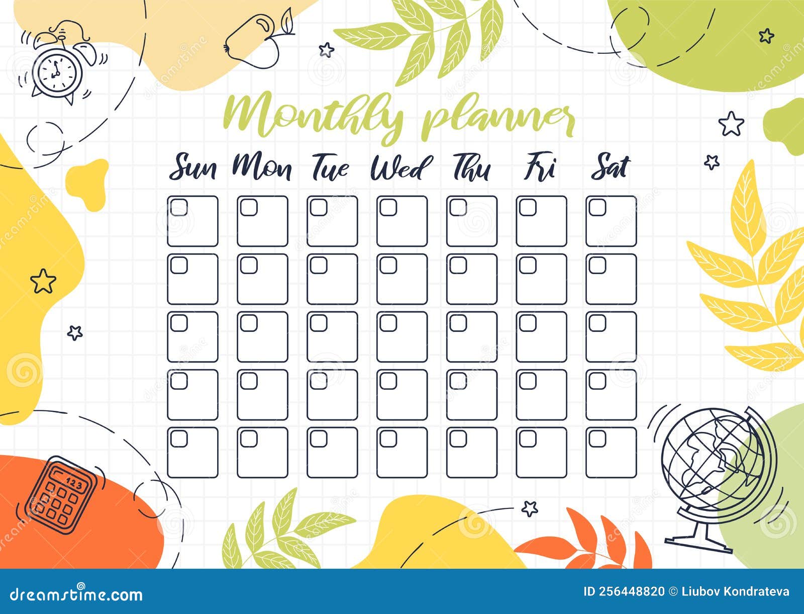 Monthly Planner: Free Monthly Schedule Planner Template