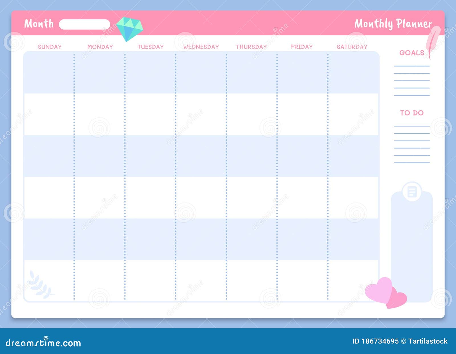 Monthly Planner Template - Printable
