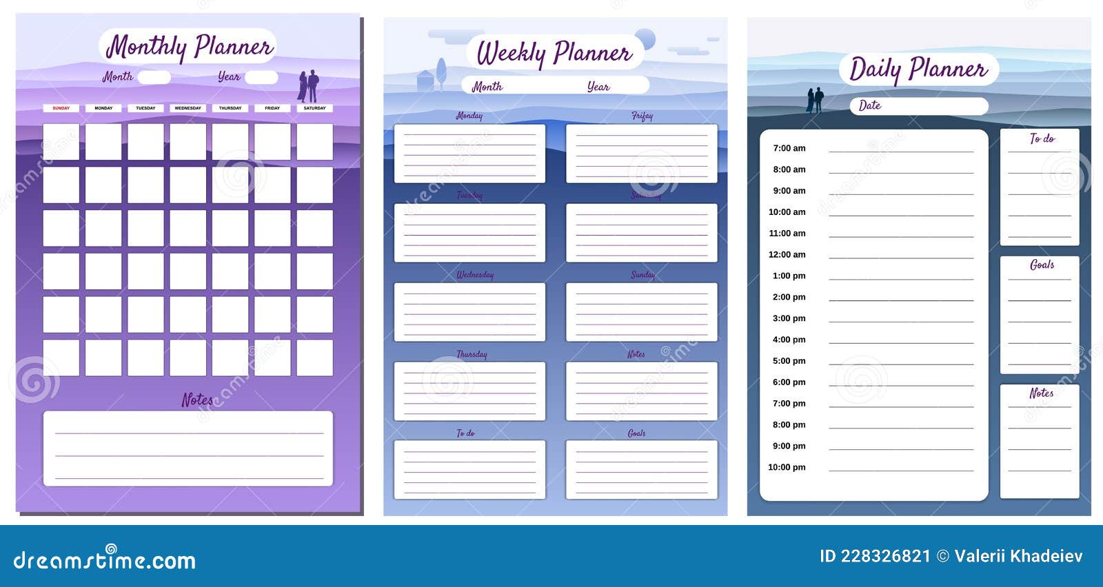 Premium Vector  Daily planner schedule for day with goals notes and  priorities homework organizer timetable template