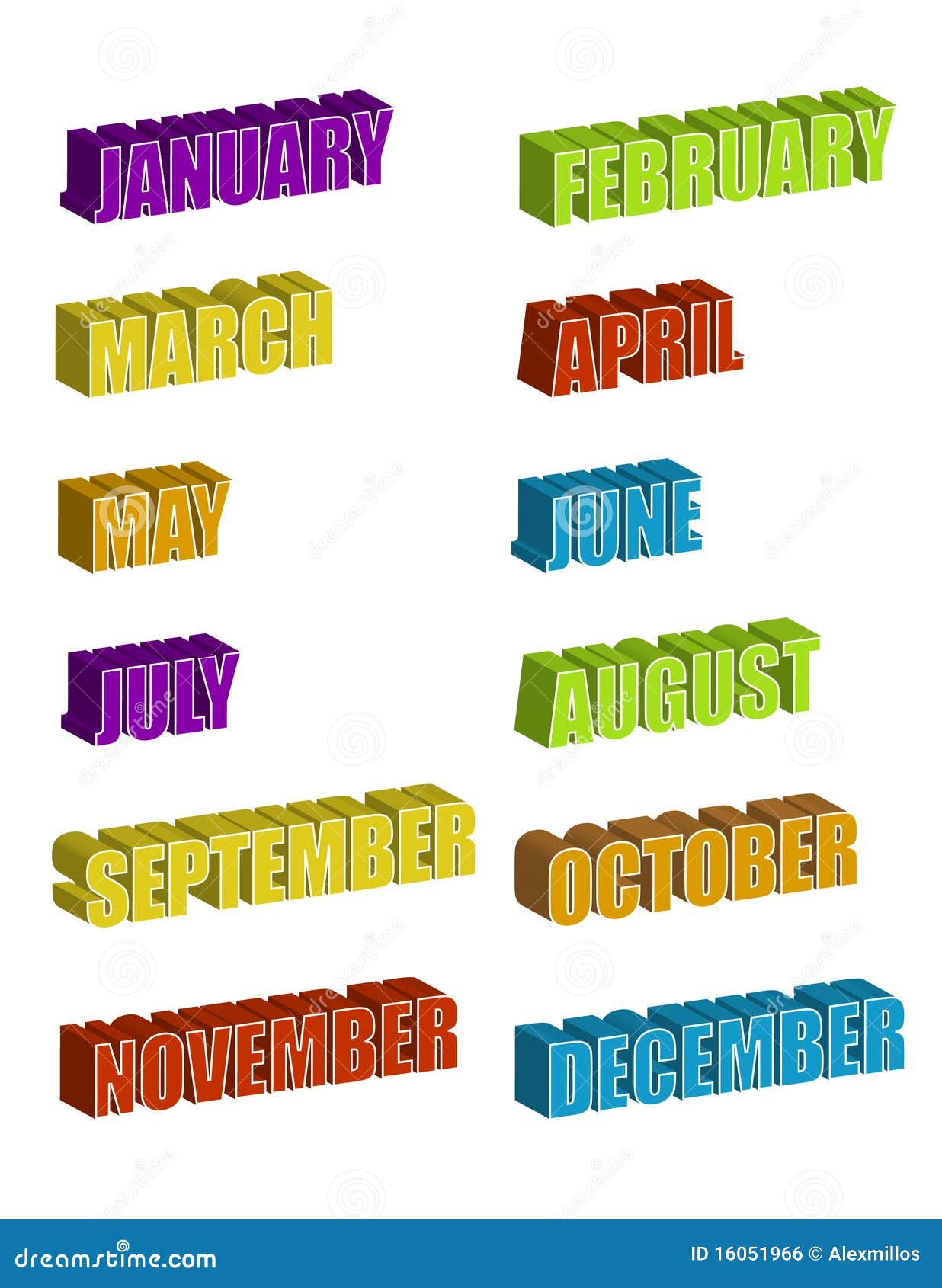 Months Of The Year Royalty Free Stock Image - Image: 16051966