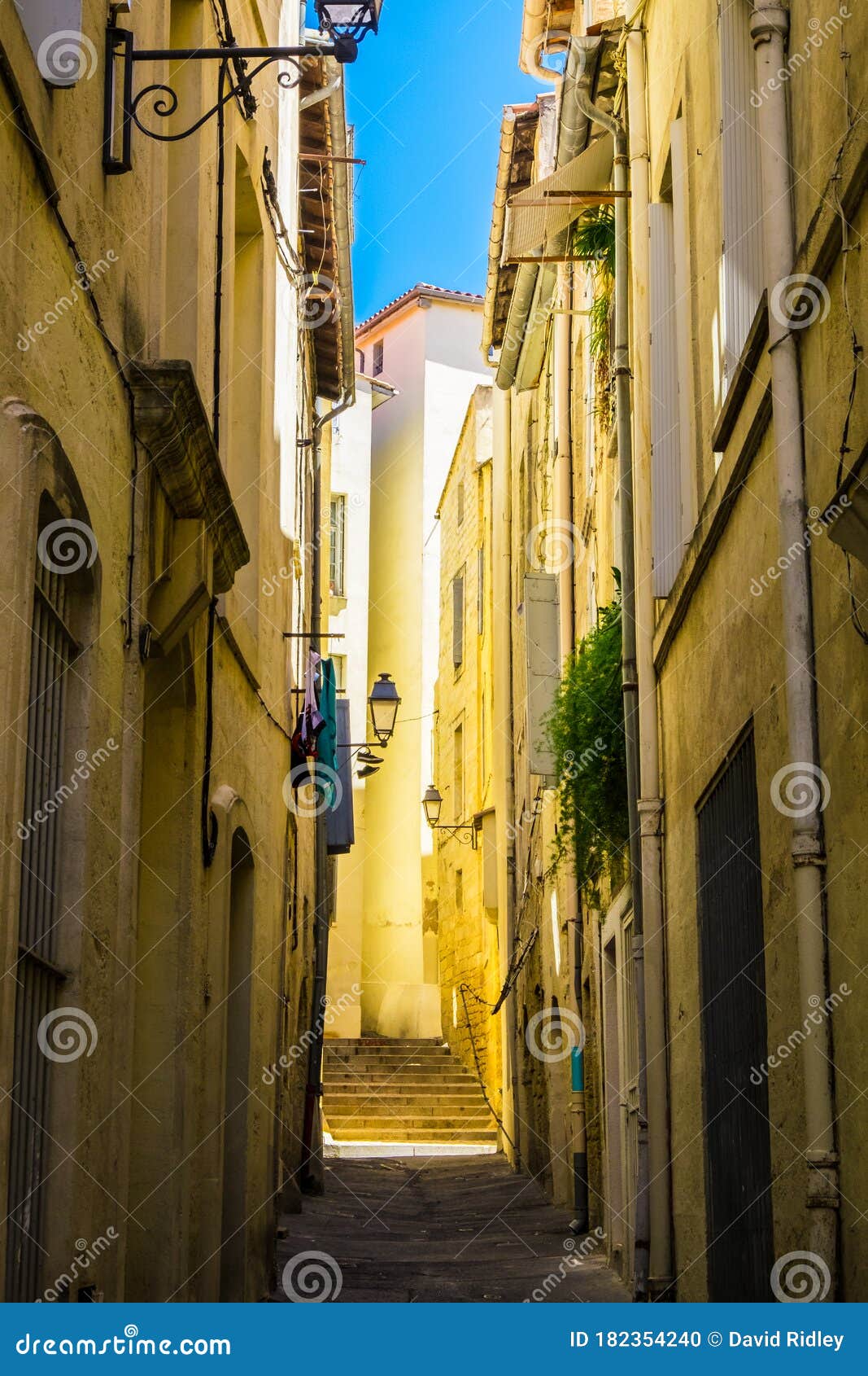 Montpellier, France August 4 2016 Old Town Streets and Bulidings of ...