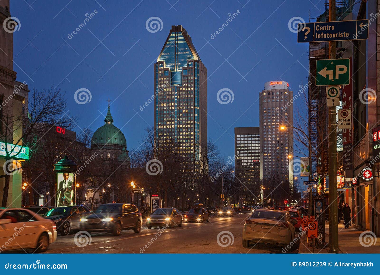 Montréal Québec Canada 11 Mars 2016 Soirée Dans La