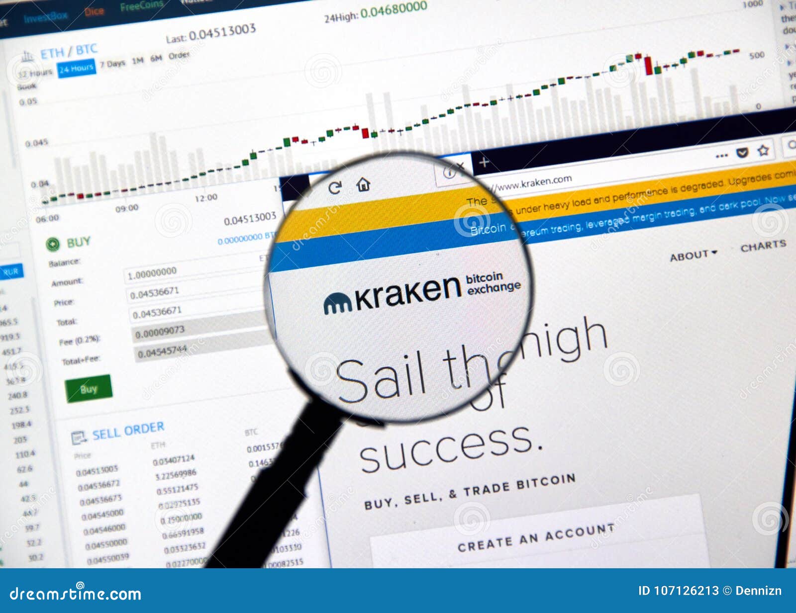 Kraken Cryptocurrency Exchange Editorial Stock Photo ...