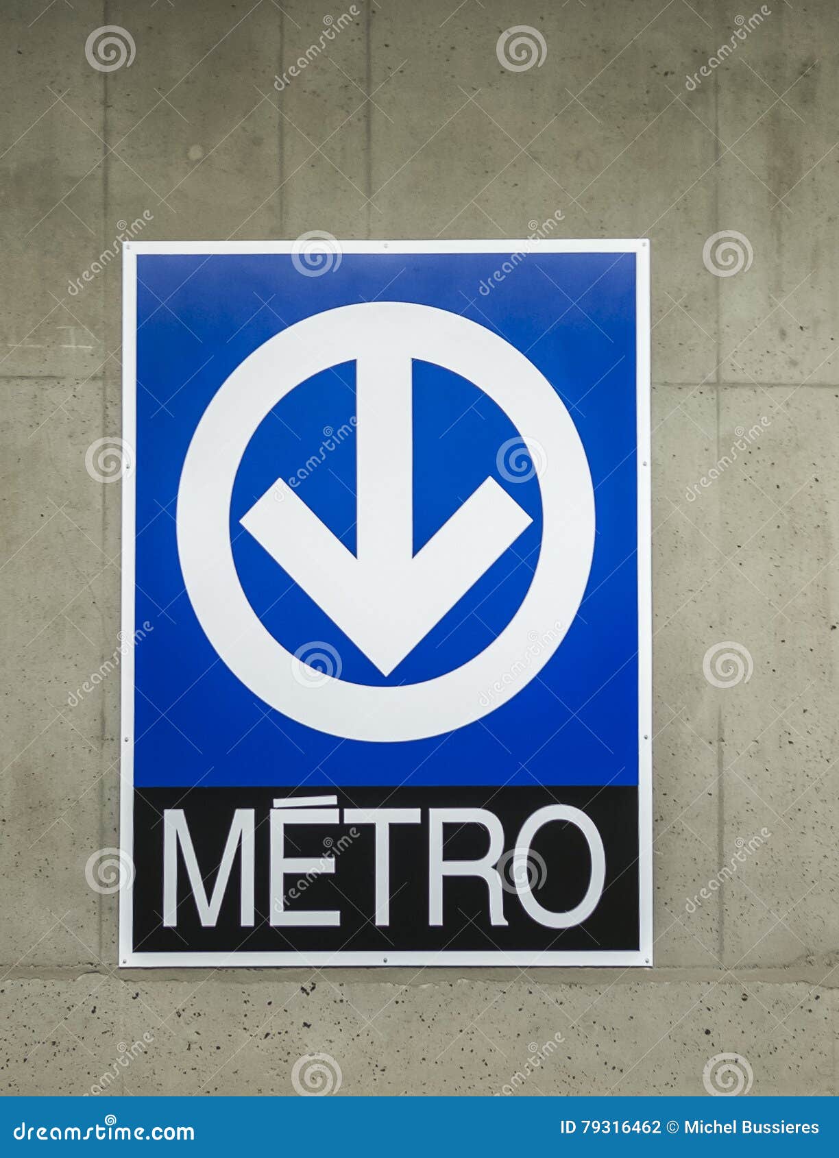 Montreal Metro (Subway) Sign Editorial Photography Image of high
