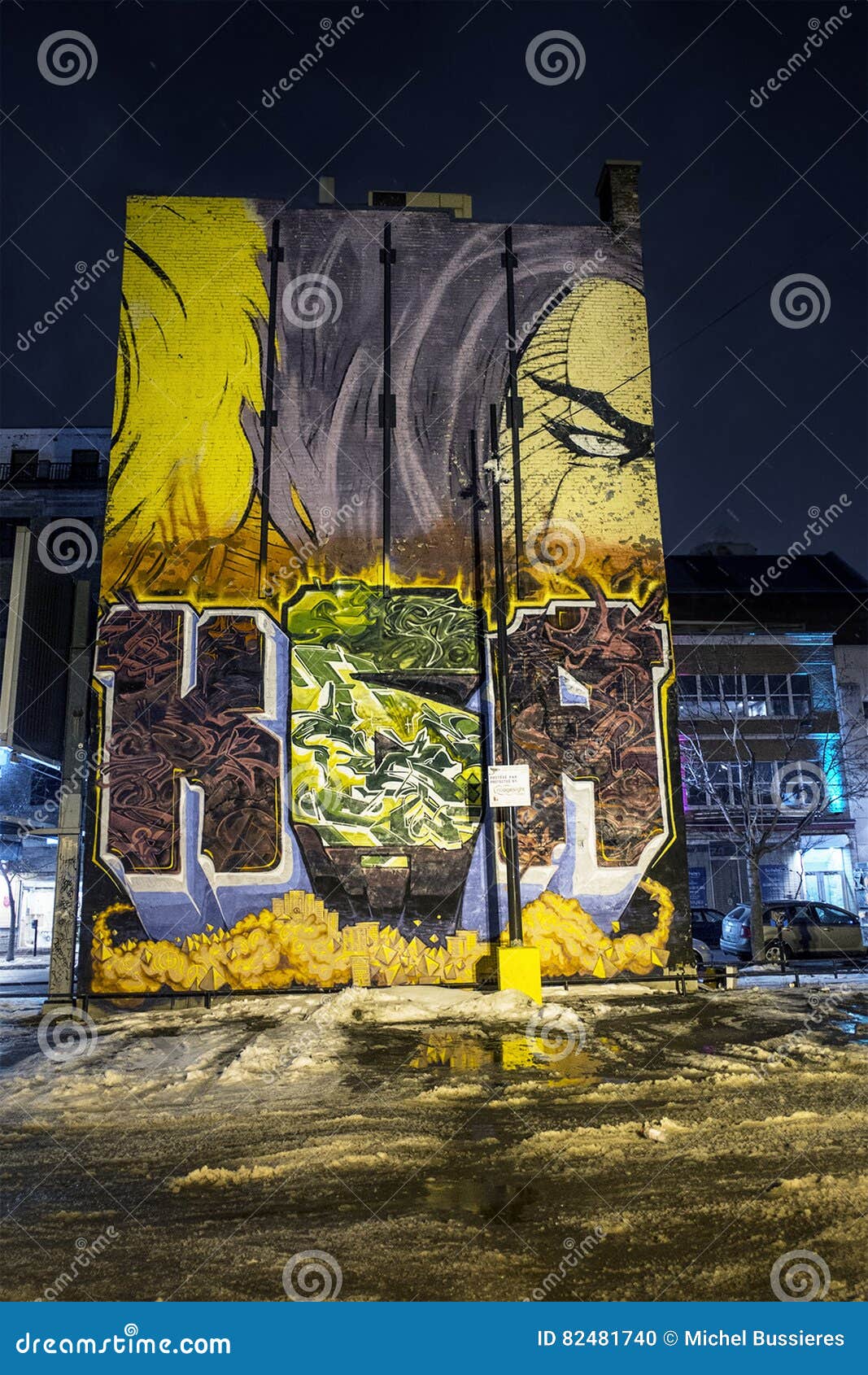 Montreal night scene editorial image. Image of night 82481740