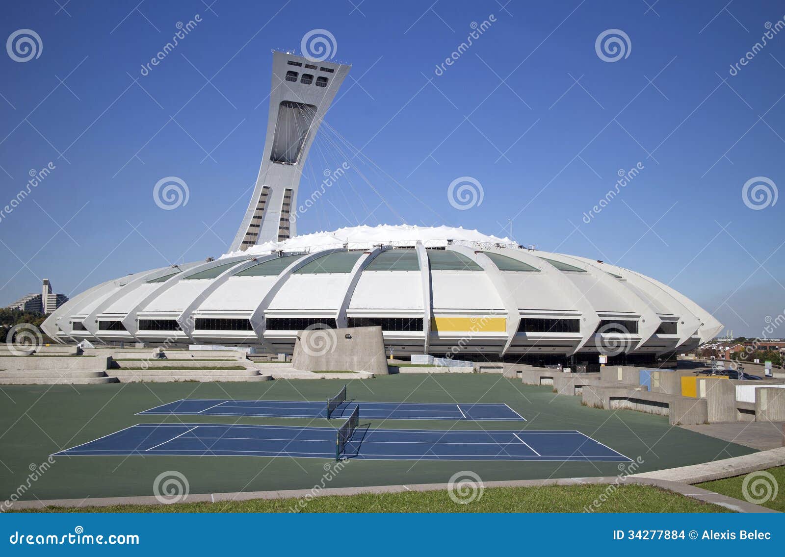 Montreal olympic stadium editorial stock image. Image of