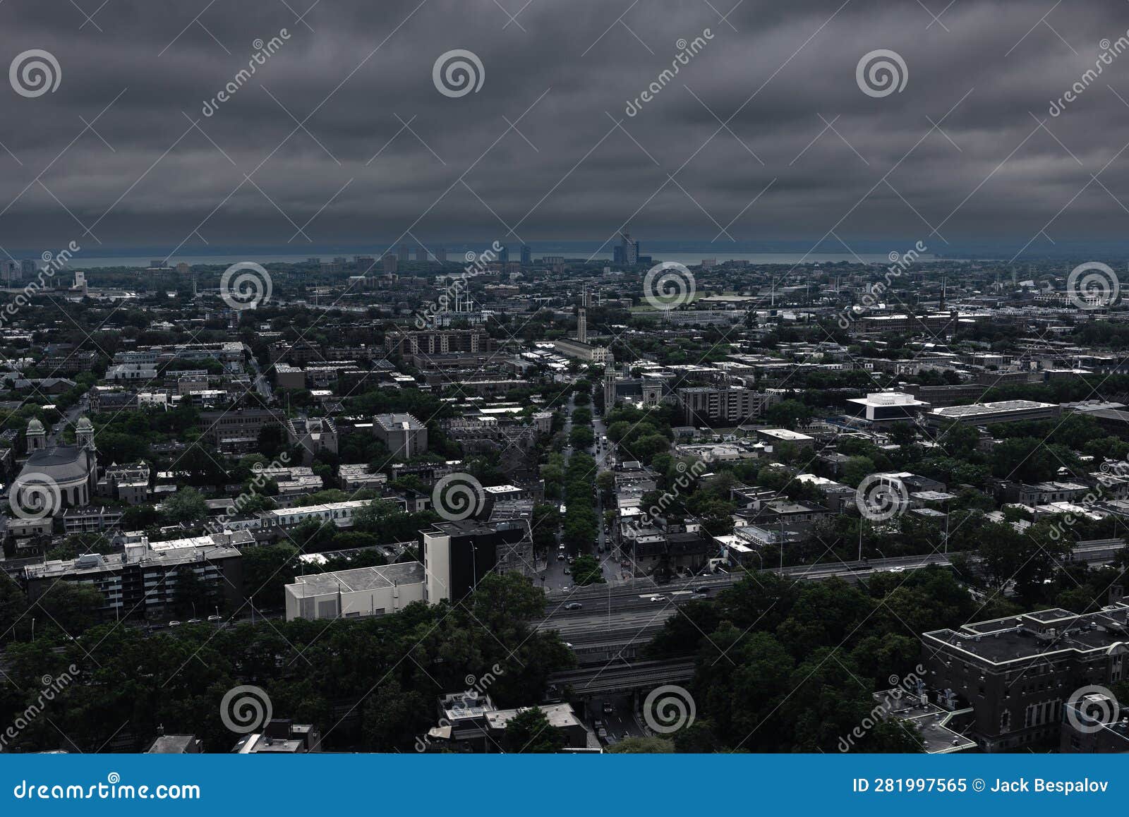 Montreal Rooftop View of the Downtown Stock Image Image of landscape