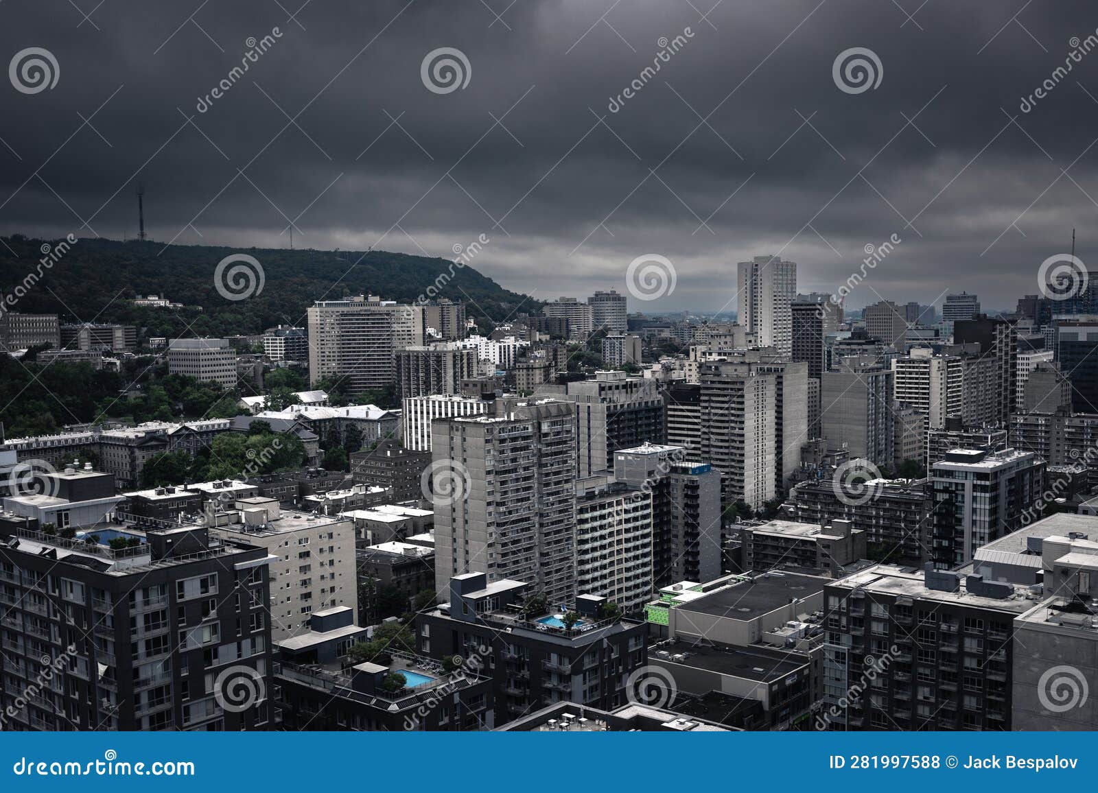 Montreal Rooftop View of the Downtown Stock Photo Image of downtown
