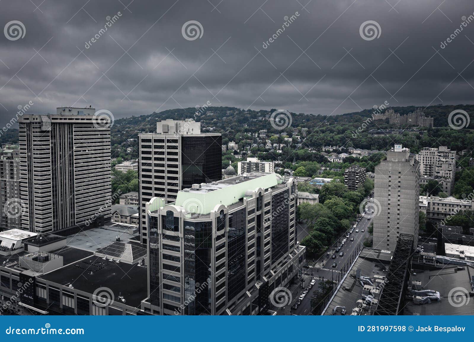 Montreal Rooftop View of the Downtown Stock Photo Image of panorama