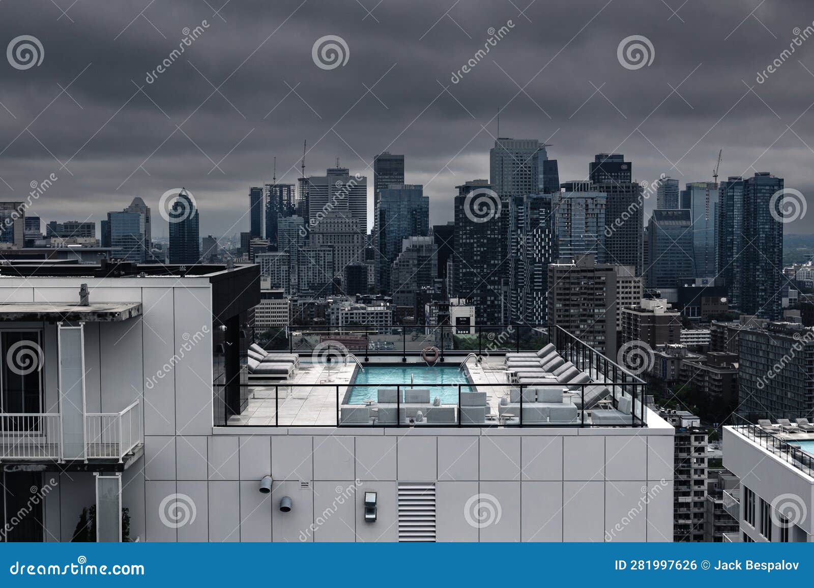 Montreal Rooftop View of the Downtown Stock Photo Image of landmark