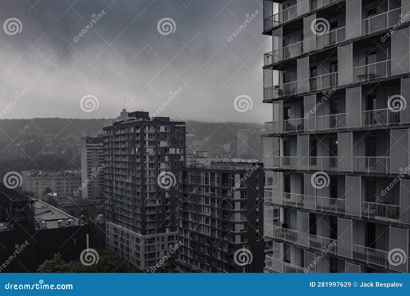Montreal Rooftop View of the Downtown Stock Image Image of quebec