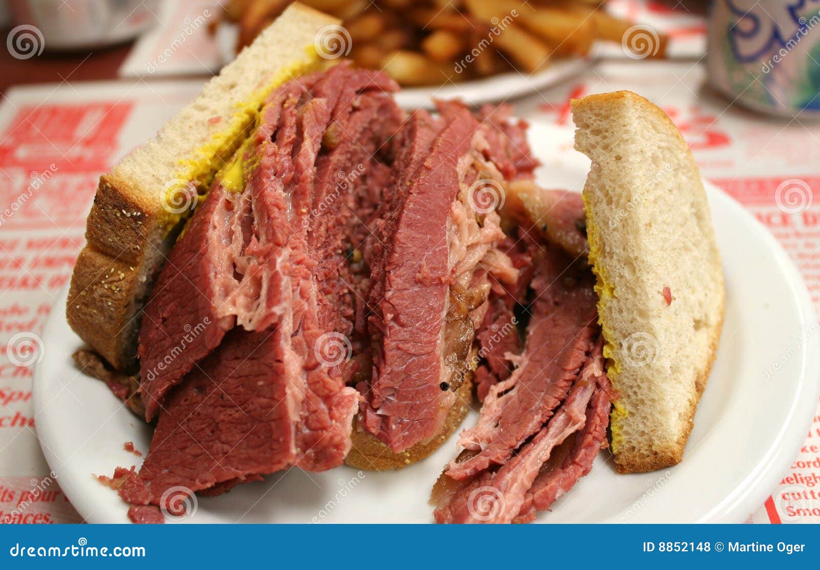 Montreal Smoked meat. stock photo. Image of quebec, delicatessen 8852148