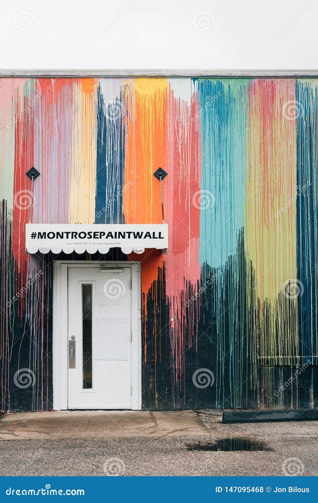 The Montrose Paint Wall, in Houston, Texas Editorial Stock Photo