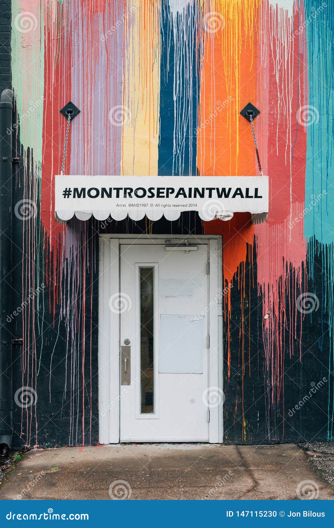 The Montrose Paint Wall, in Houston, Texas Editorial Image Image of