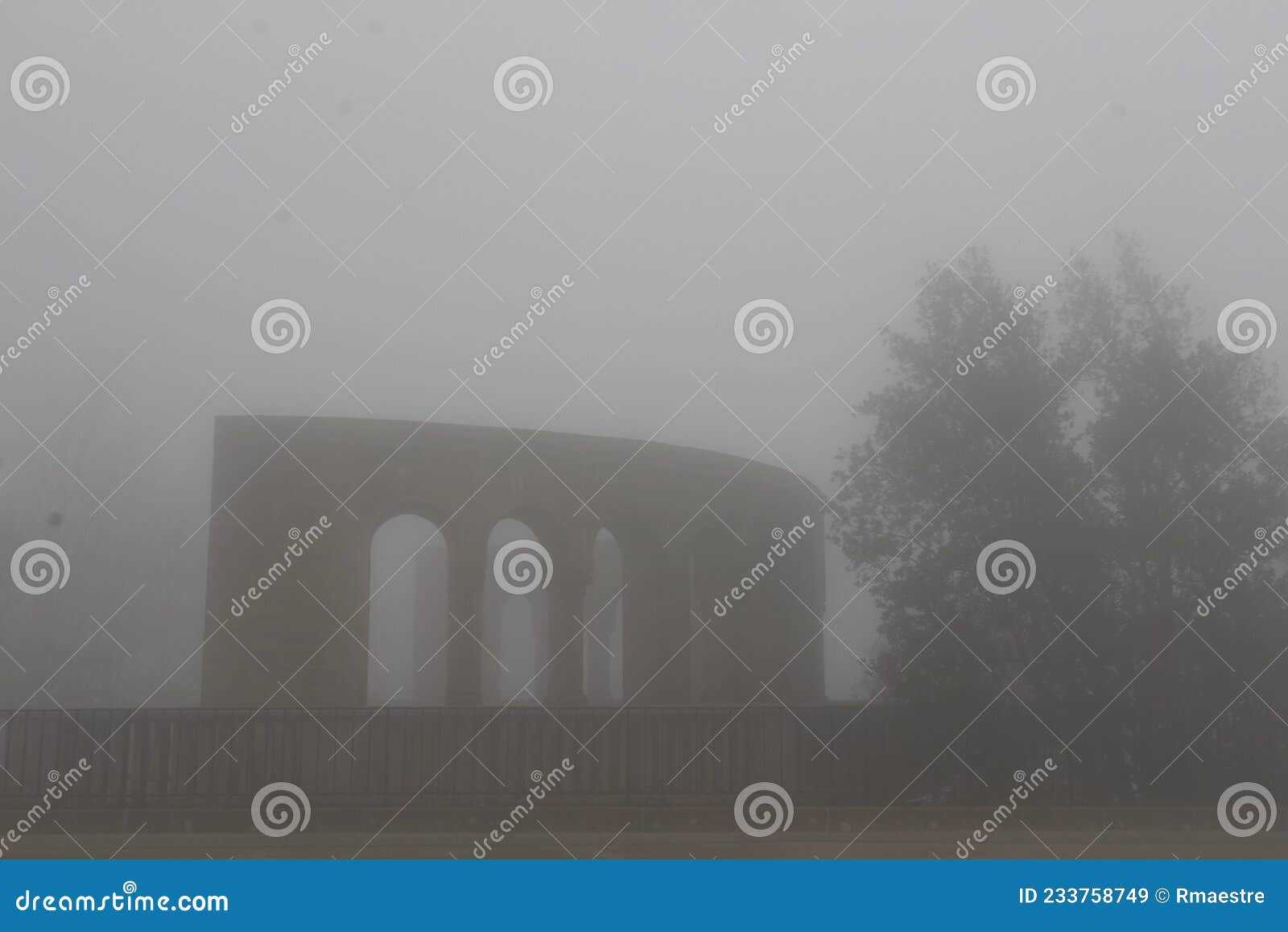 montserrat monastery in foggy winter photos of the exteriors